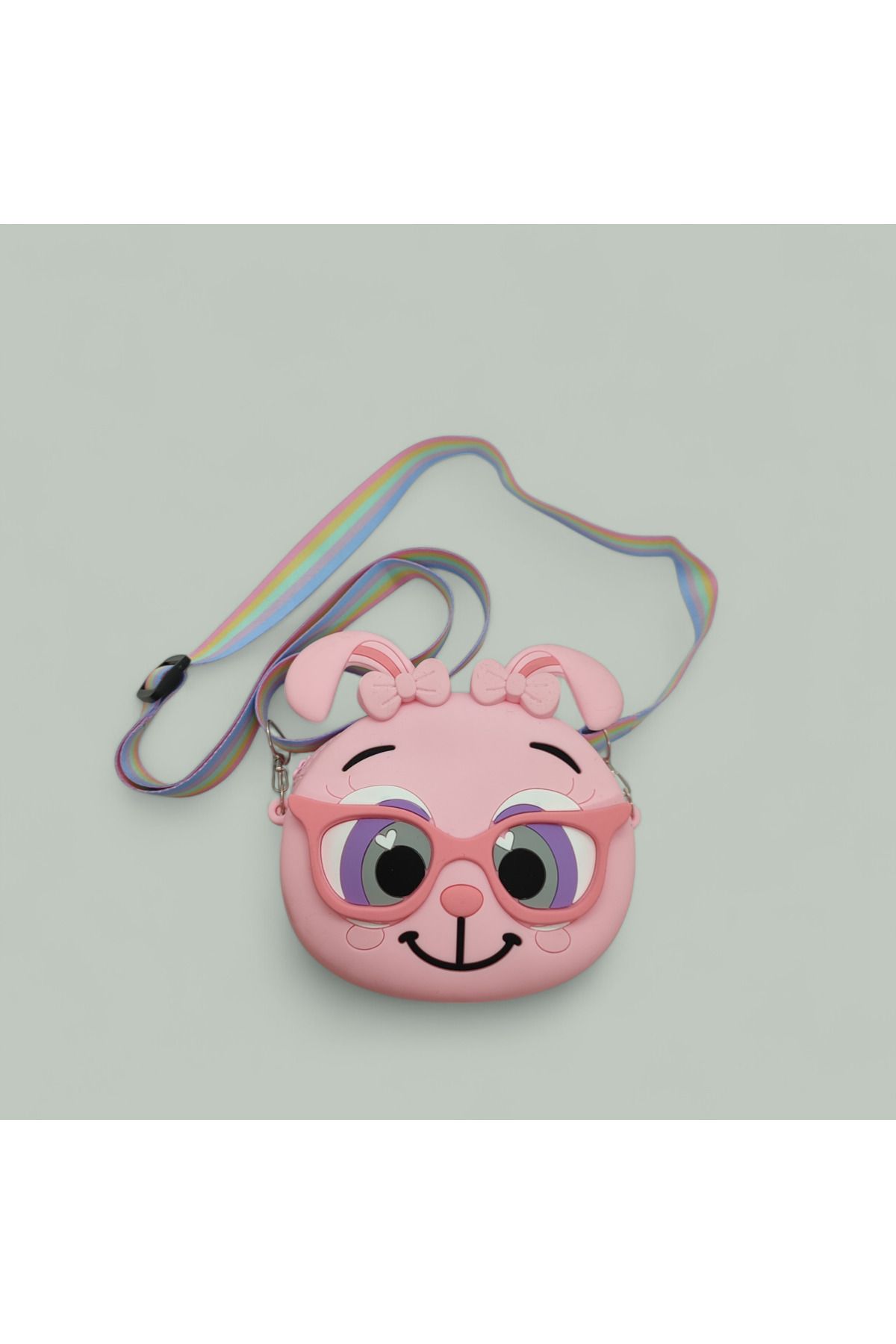 Mia Giyim-Cute Glasses Rabbit Silicone Strap Bag,Wallet 4