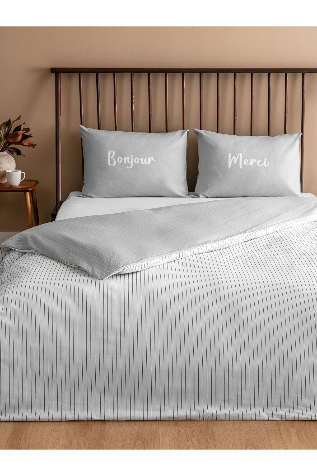 LC Waikiki-Lcwk Line Patterned Double Duvet Cover Set 1