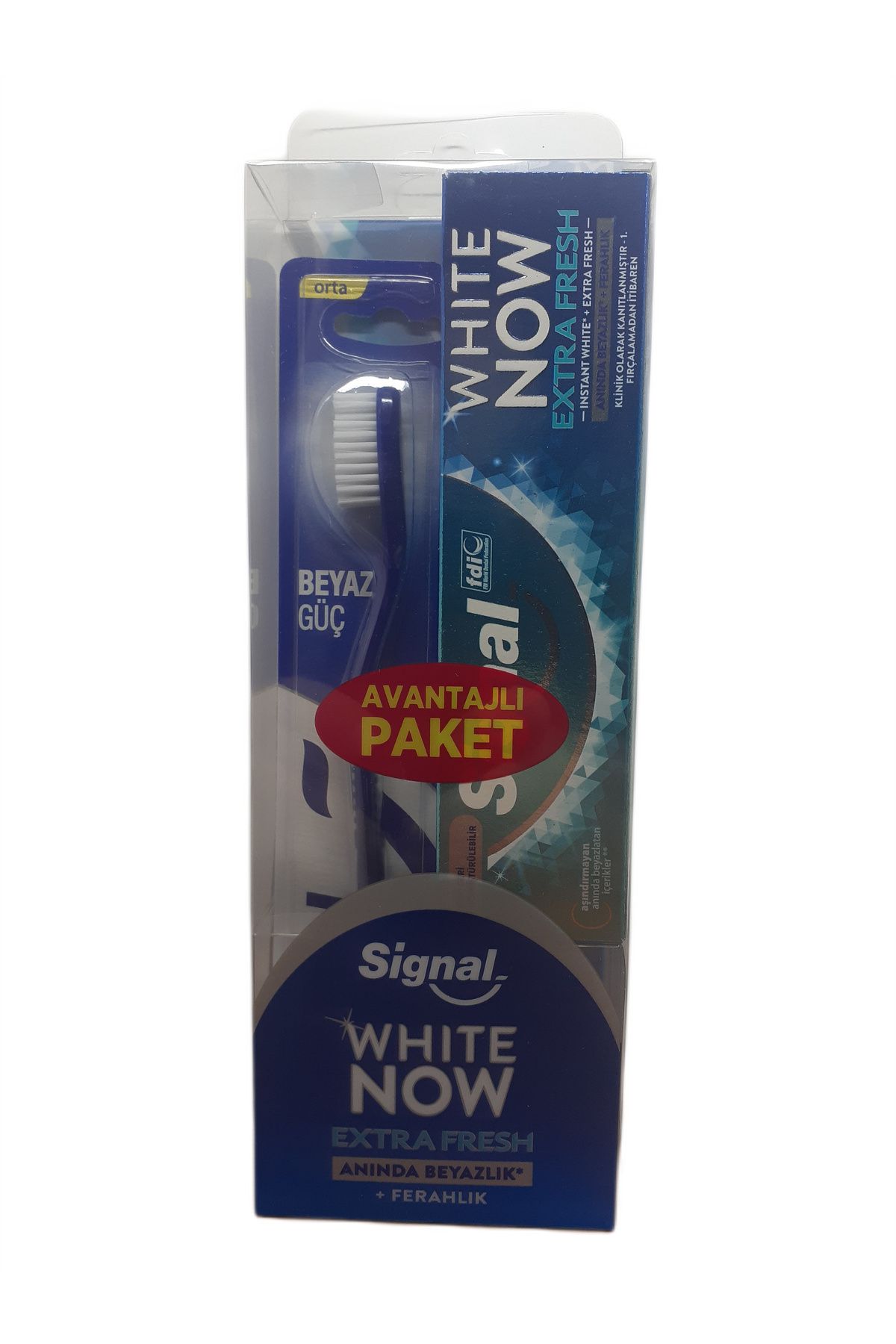 Signal-White Now Extra Fresh 75 ml Toothpaste + Performance Toothbrush Set - X 2 Pieces 2