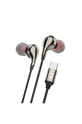 Linktech E84 Type-c Hd Stereo Kulak Içi Kablolu Kulaklık Siyah