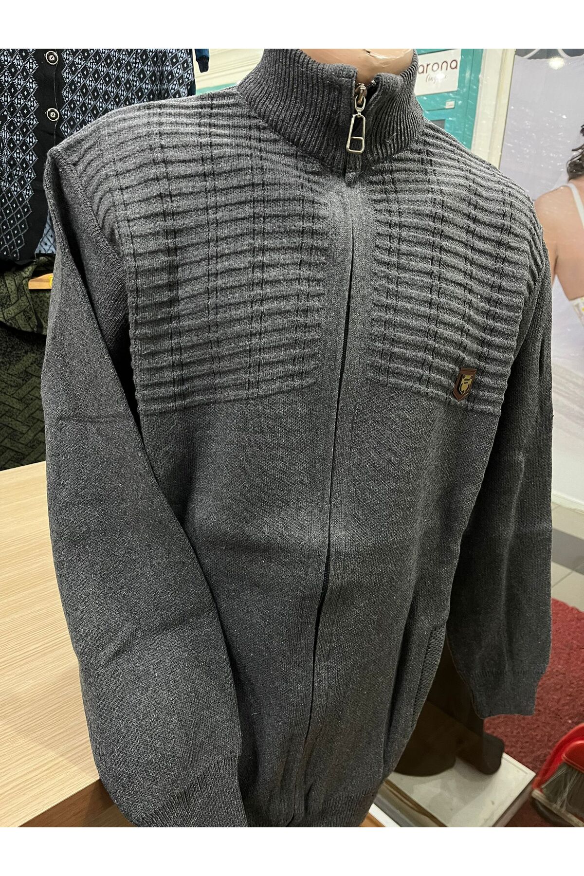 TCR  Erkek Triko Fermuarlı Cepli Hırka - Görsel 2