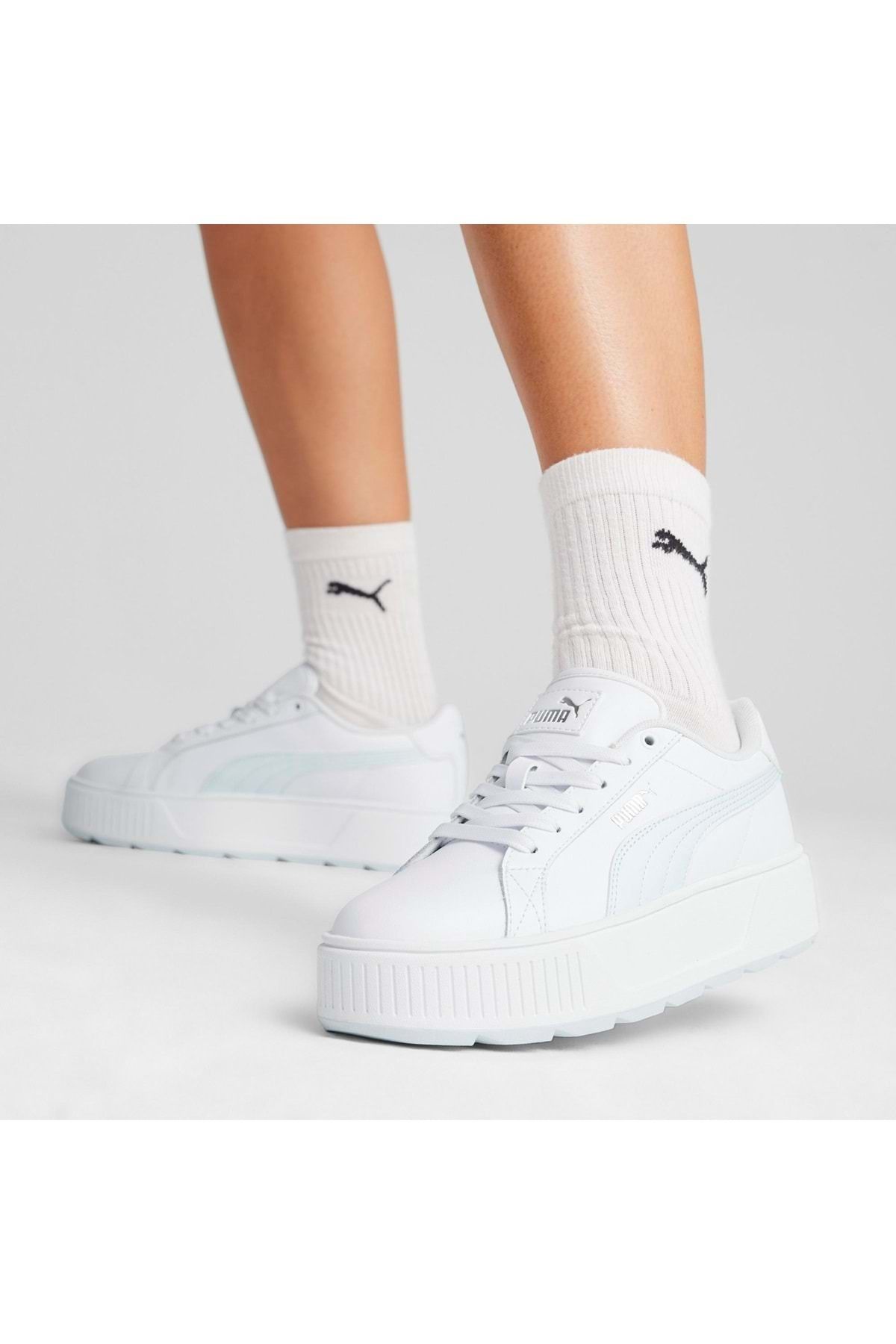 Puma 384615-17 Karمردانه L کفش کتانی زنانه ورزشی سفید