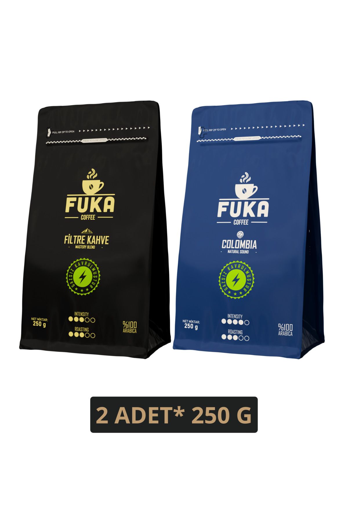 FUKA Coffee Premium Filtre Kahve Takımı (250G x 2)