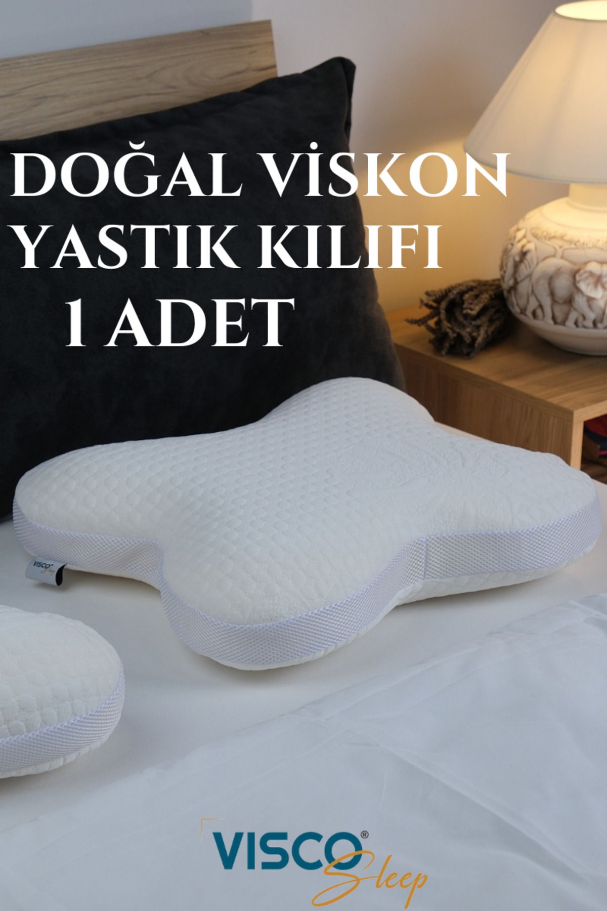 visco Yastık Kılıfı Kelebek Papillon Viskon Yastık Kılıfı (Yedek Yastık Kılıfı)