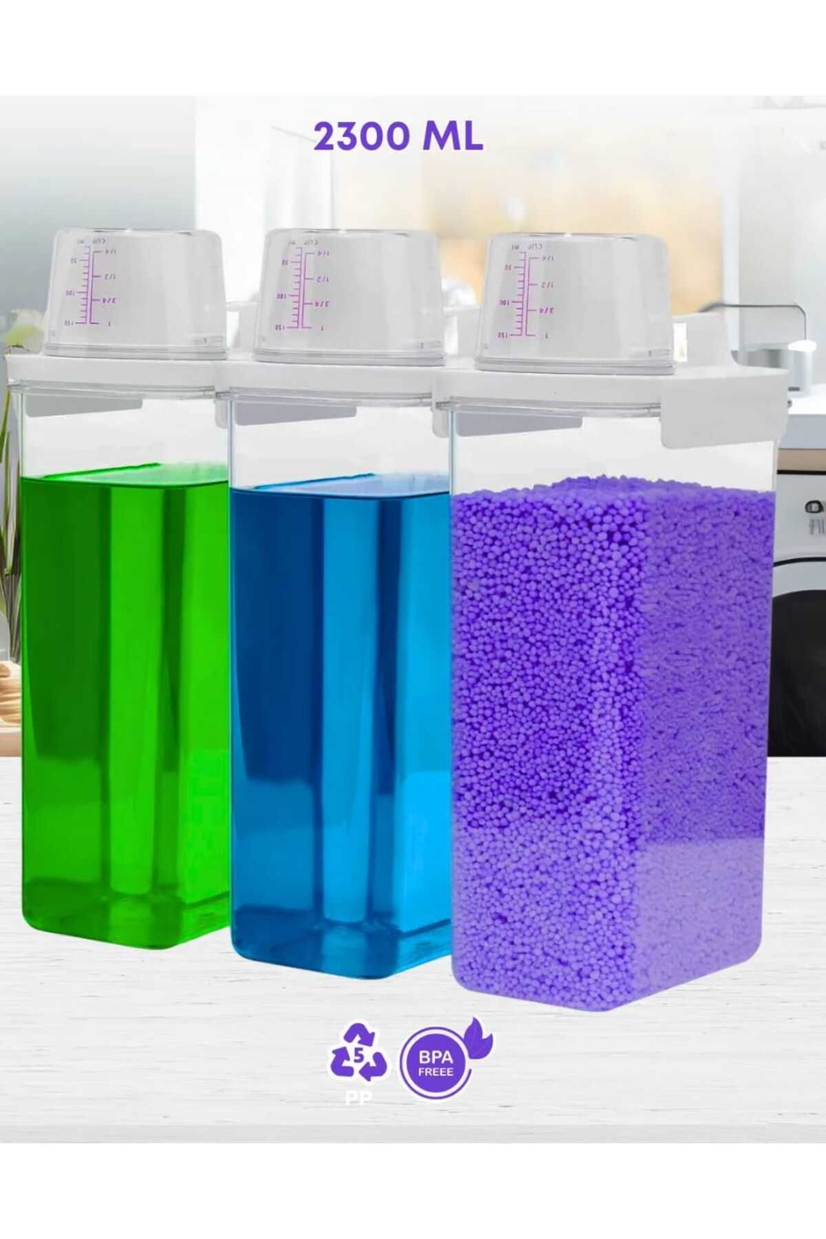 Sızdırmaz erzak-deterjan kabı 1adet 2300ml - 3