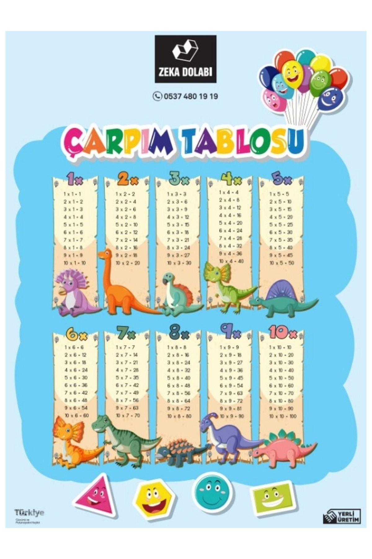 ZEKA DOLABI-Math Arisi - Multiply (Addition, Subtraction, Multiplication, Multiplication Table, Digits, Numbers) 7