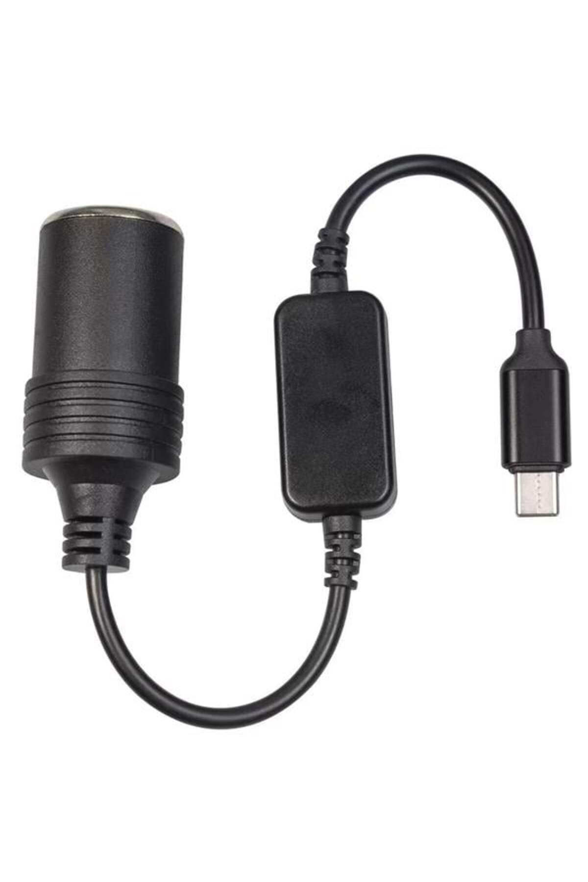 nazeninstoğu Power Pm-24759 Type-C 5 Volt To 12 Volt Çakmak FiŞ ÇeviRiCi