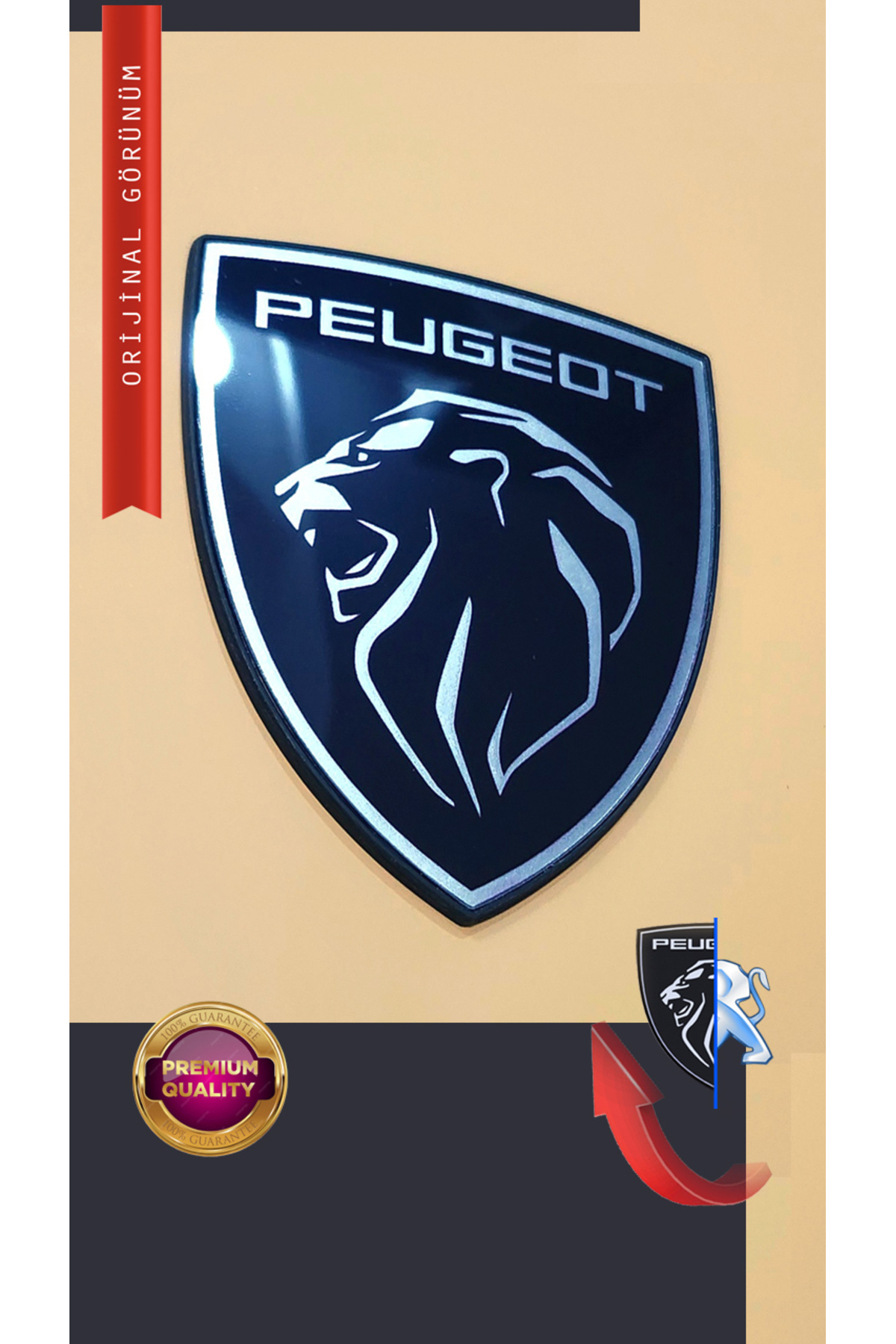 Autocollant Coffre Peugeot 3008 5008 208 Etc. - Logo GT LINE, 11.2 X 1.4 Cm, 2 Pièces - 3
