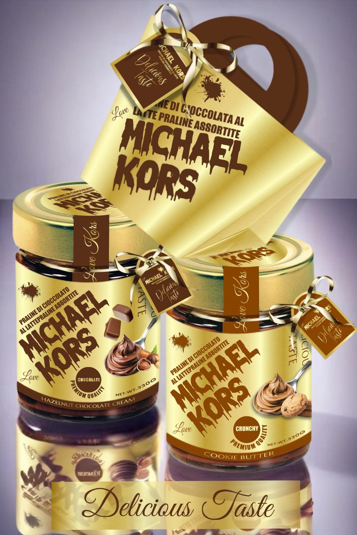 Michael Kors Love Michael Kors Praline Dı Cioccolato  Çikolata Parçacıklı Fındık Kreması+Bisküvi Kreması 330G x2