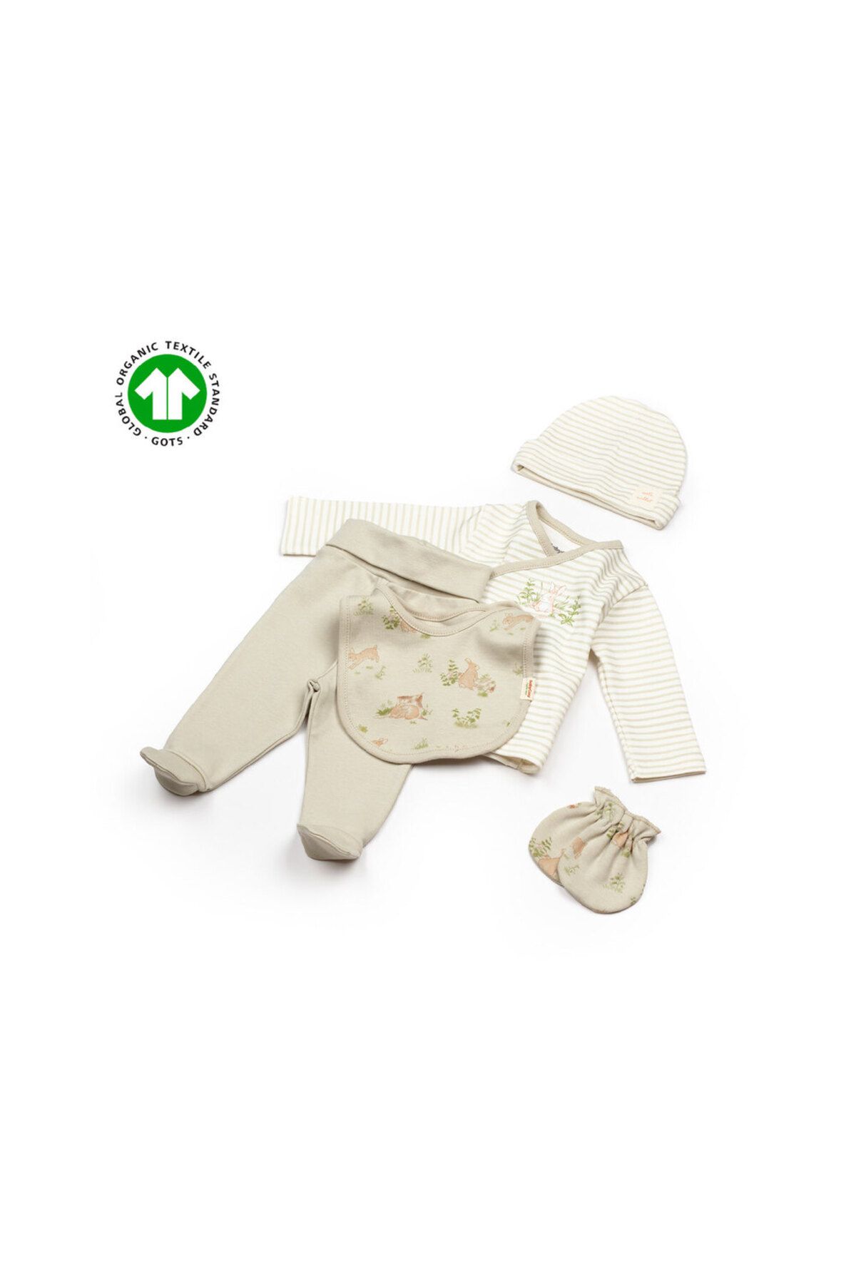 BabyCosy 5 Li Yeşil 0/3 Ay Bebek Kıyafeti