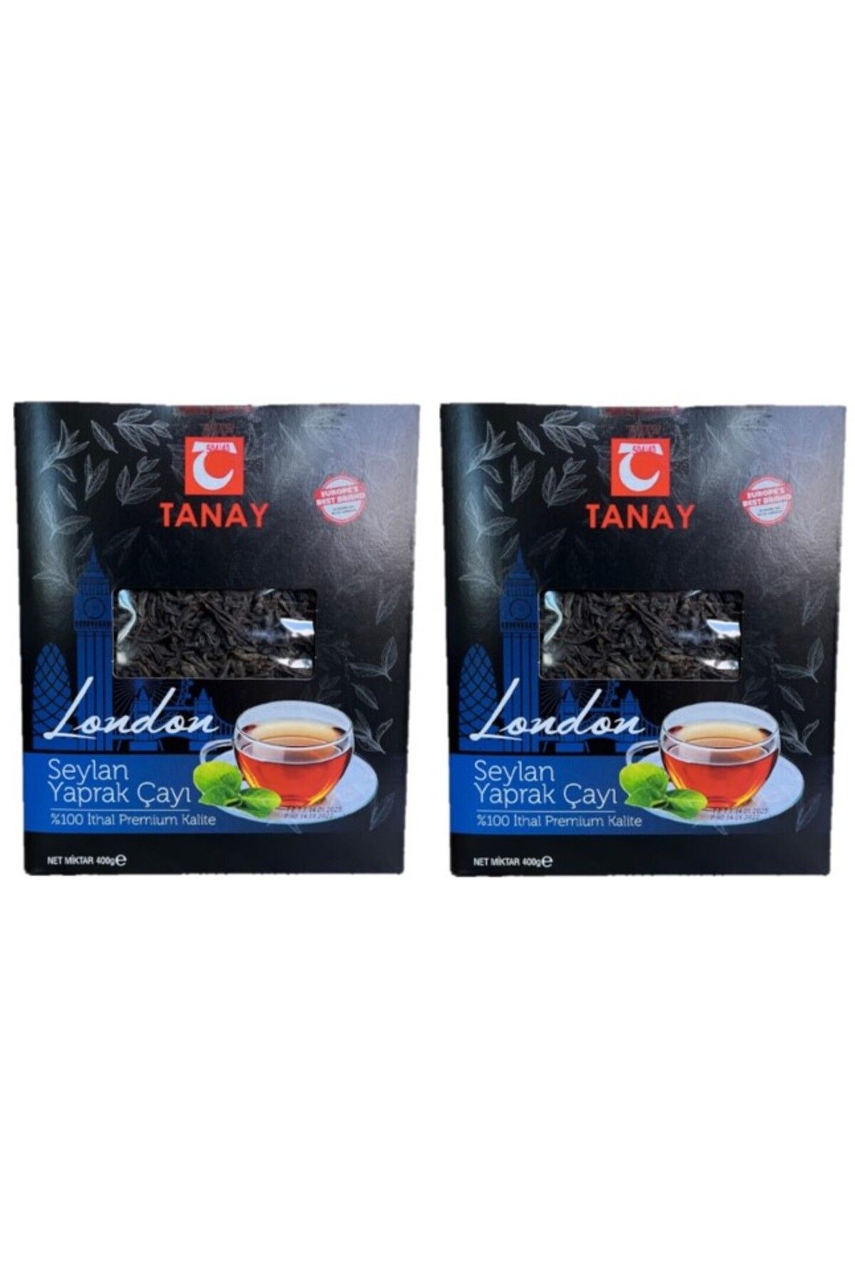 Tanay LONDON İTHAL YAPRAK SEYLAN ÇAY 400 gr X 2 ADET