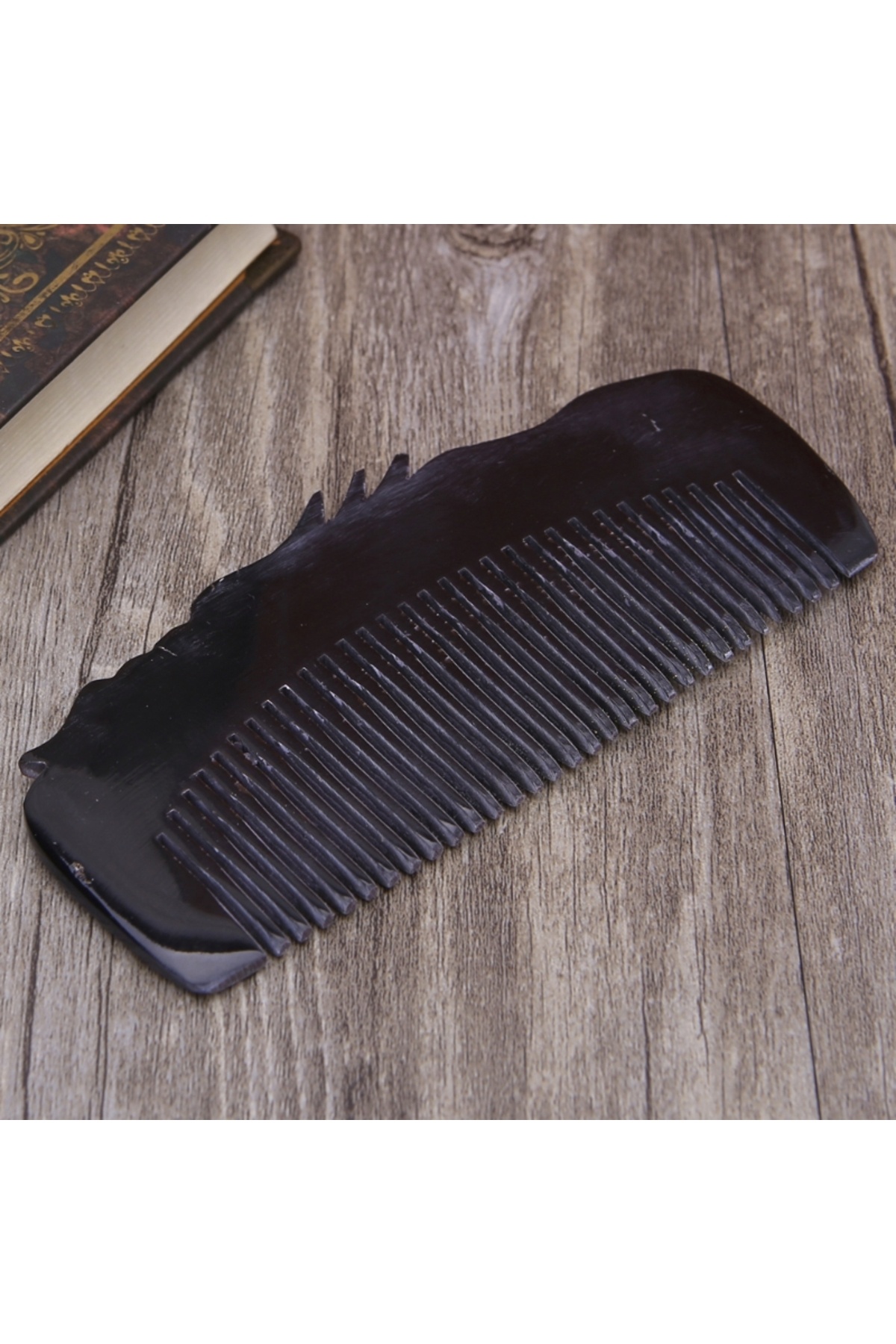 Sorendy-11 cm Hair Comb - Genuine Handmade Bird Bone Comb Beef Horn Classic Model 4