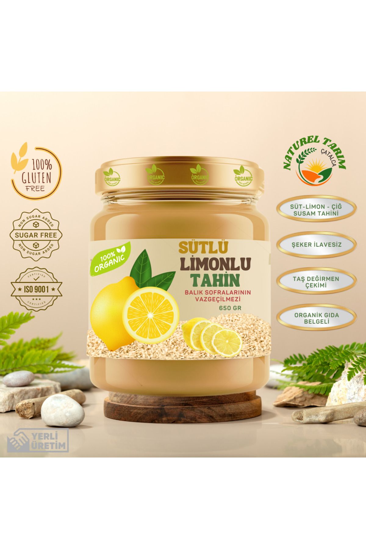 NATUREL SÜTLÜ LİMONLU ÇİĞ SUSAM TAHİNİ