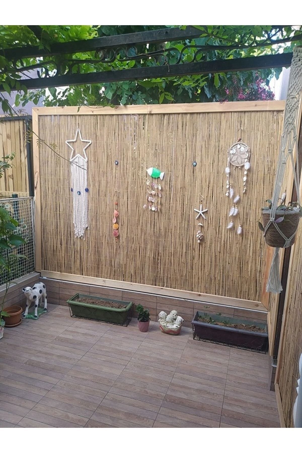 120 Cm X 4.50 Meters Natural Bamboo Straw Fence - Garden Fence Balcony Fence Canopy Fence Decoration