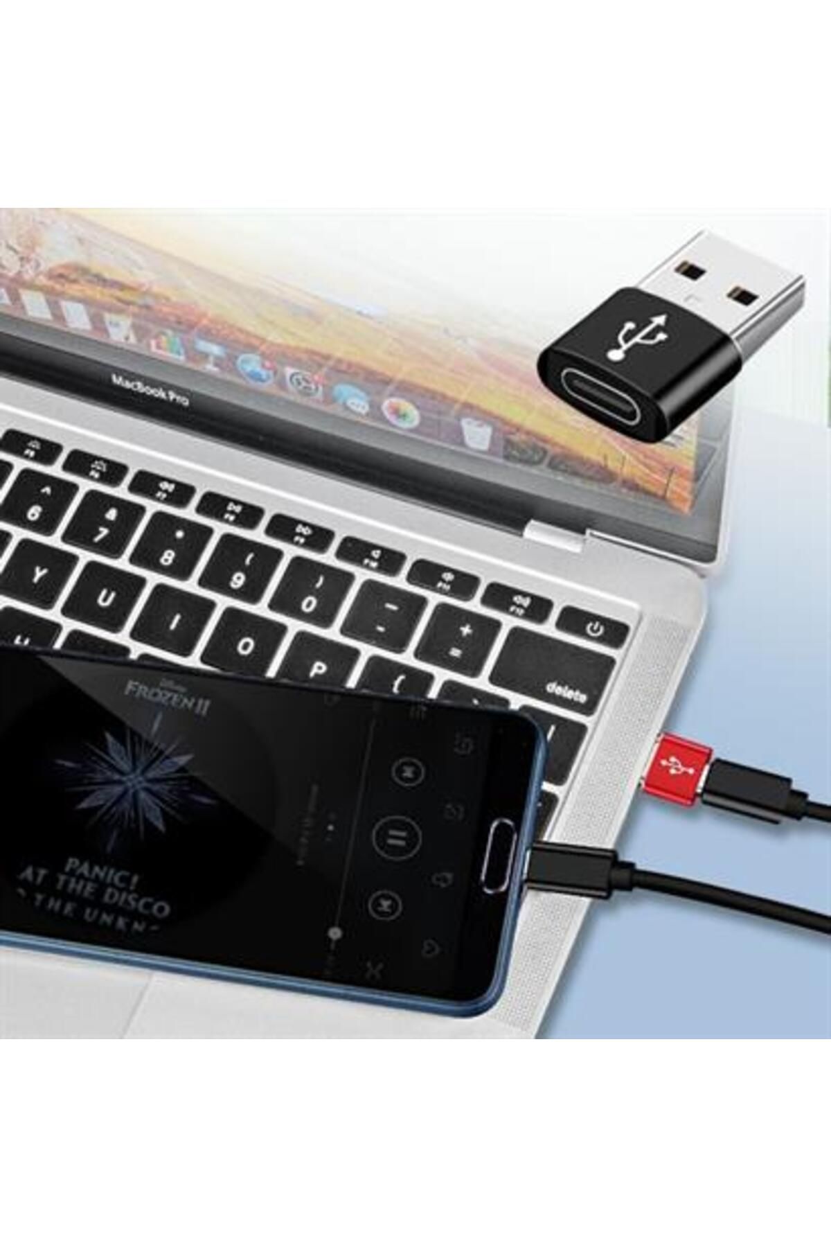 Zormarkt USB'den TYPE-C 'ye Dönüştürücü Adaptör Veri Aktarımı Sağlayıcı Şarj Data Çevirici