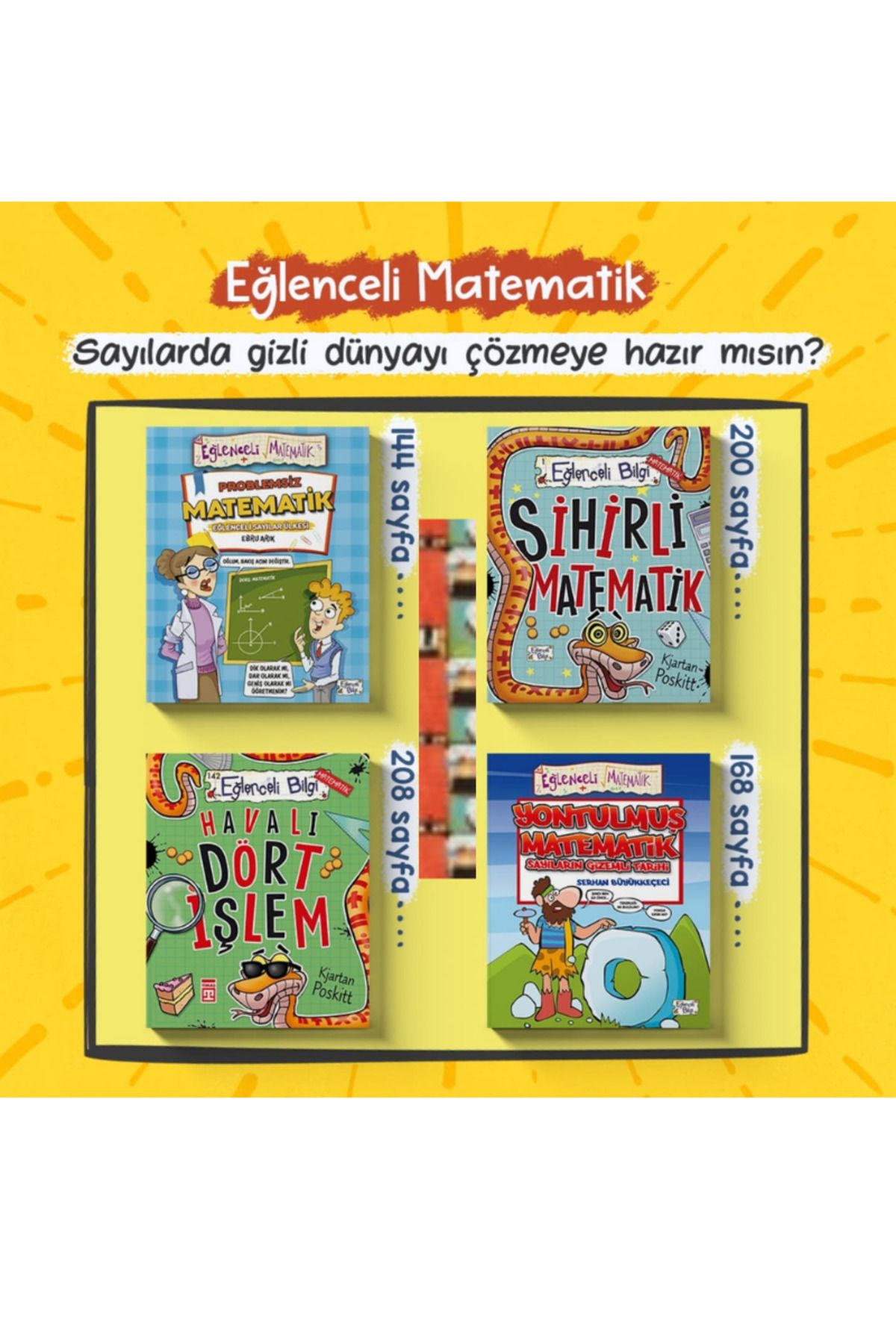 Eğlenceli Bilgi Yayınları 6.7.SINIF-Problemsiz Matematik,Sihirli Matematik,Havalı Dört İşlem,Yontulmuş Matematik