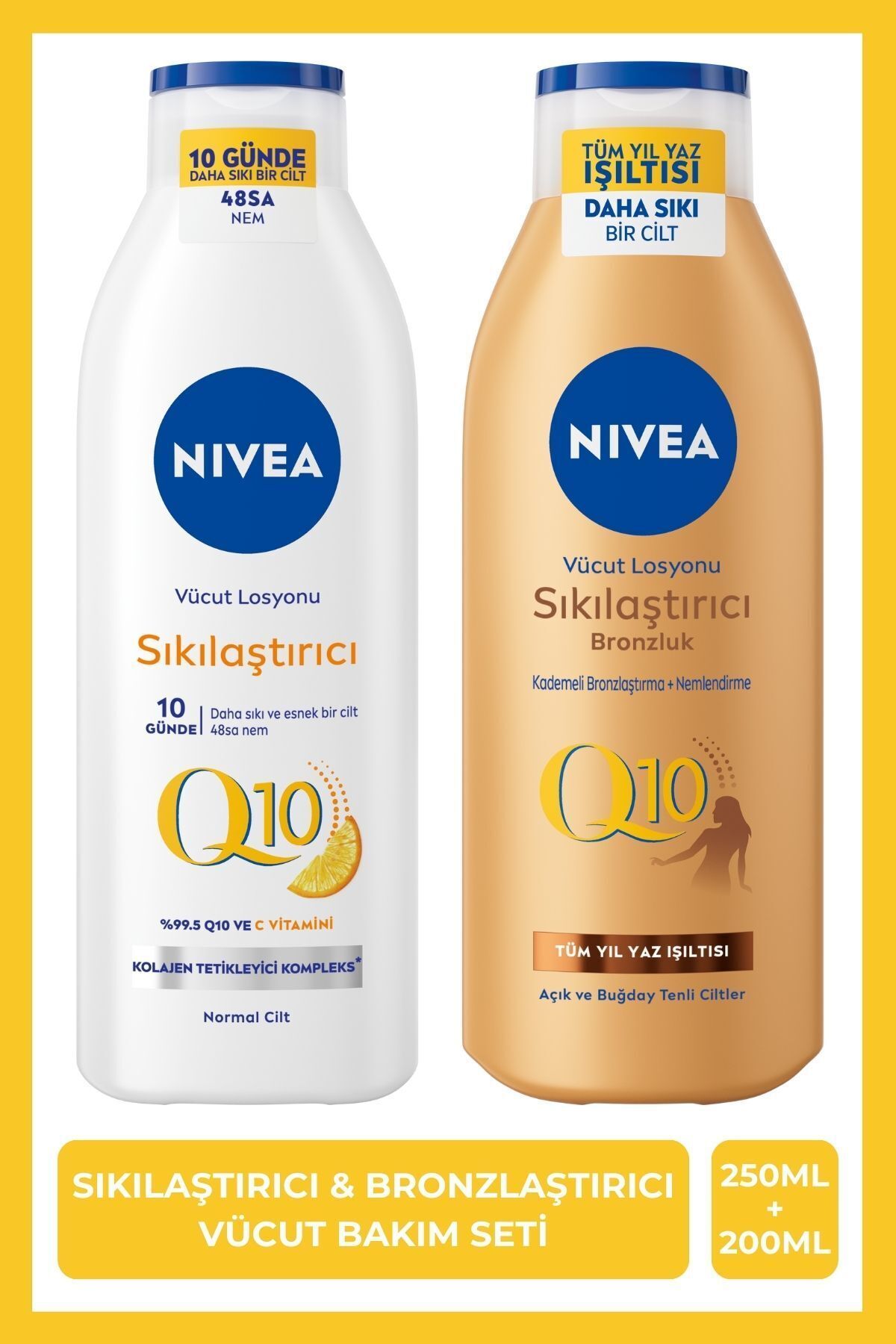 NIVEA Q10 Sıkılaştırıcı Vücut Losyonu Besleyici 250ml Ve Nemlendirici SAKLI G