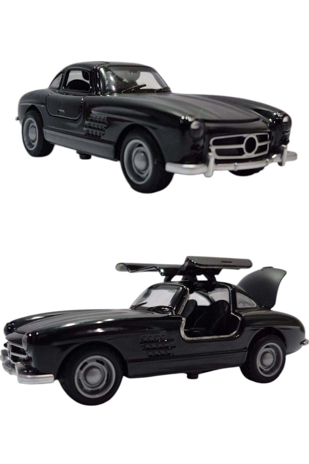 shop Seher Çek Bırak Metal Koleksiyonluk Araba Kapıları Açılabilen Model Araba Mercedes-Benz 300 SL Siyah