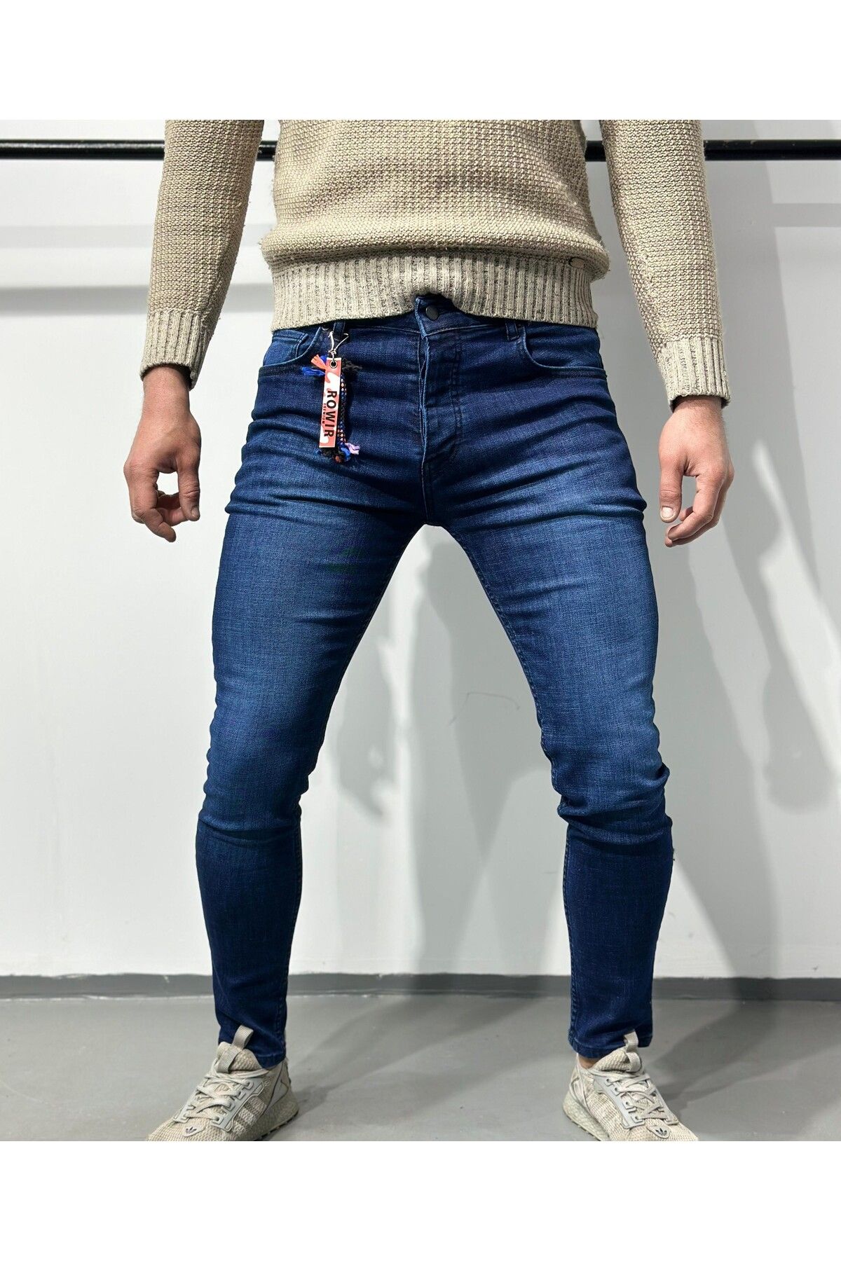 ROWIR JEANS Erkek Skinny Fit Lazerli Jean