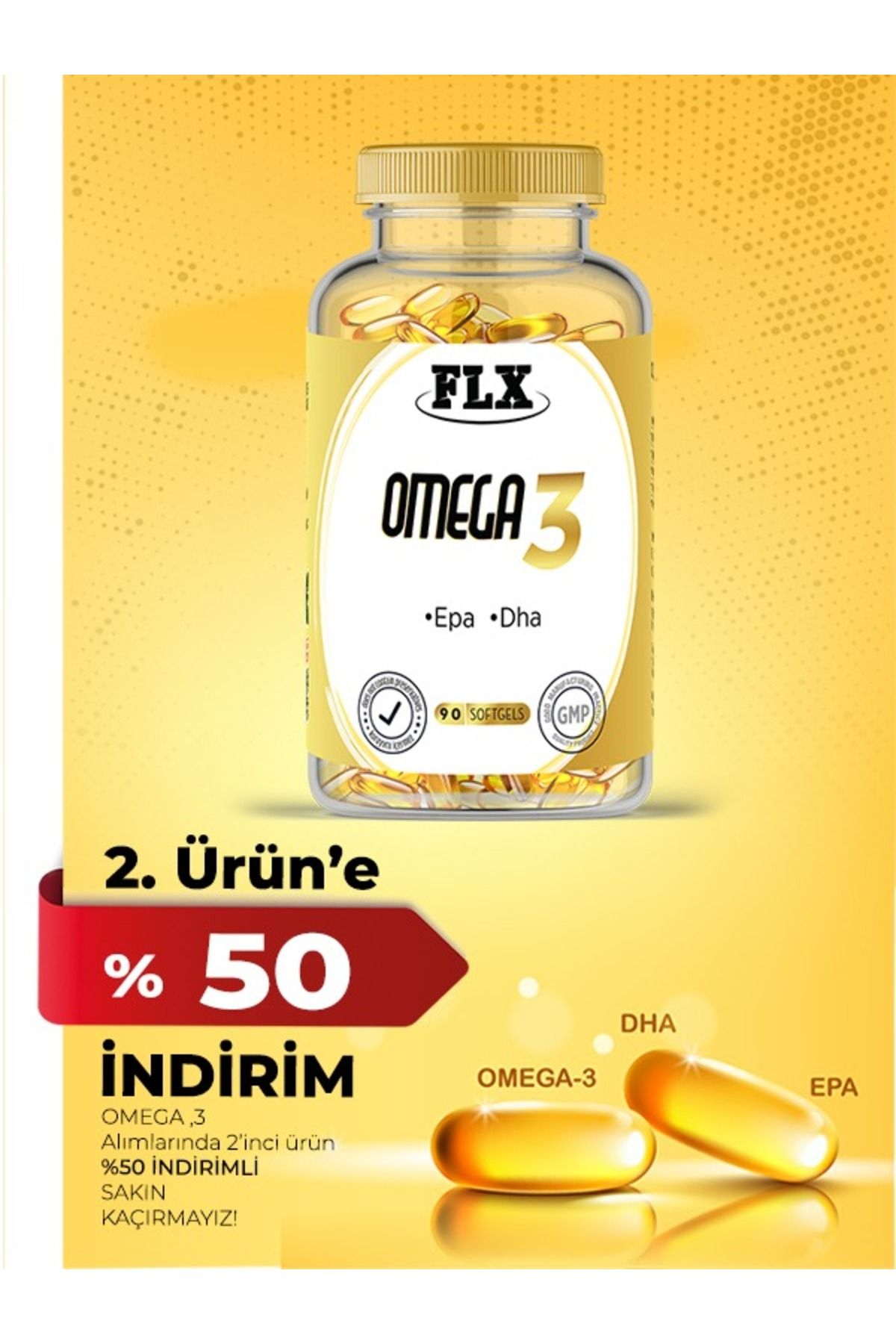 FLX Omega 3 Balık Yağı 1000 mg 90 Softgel