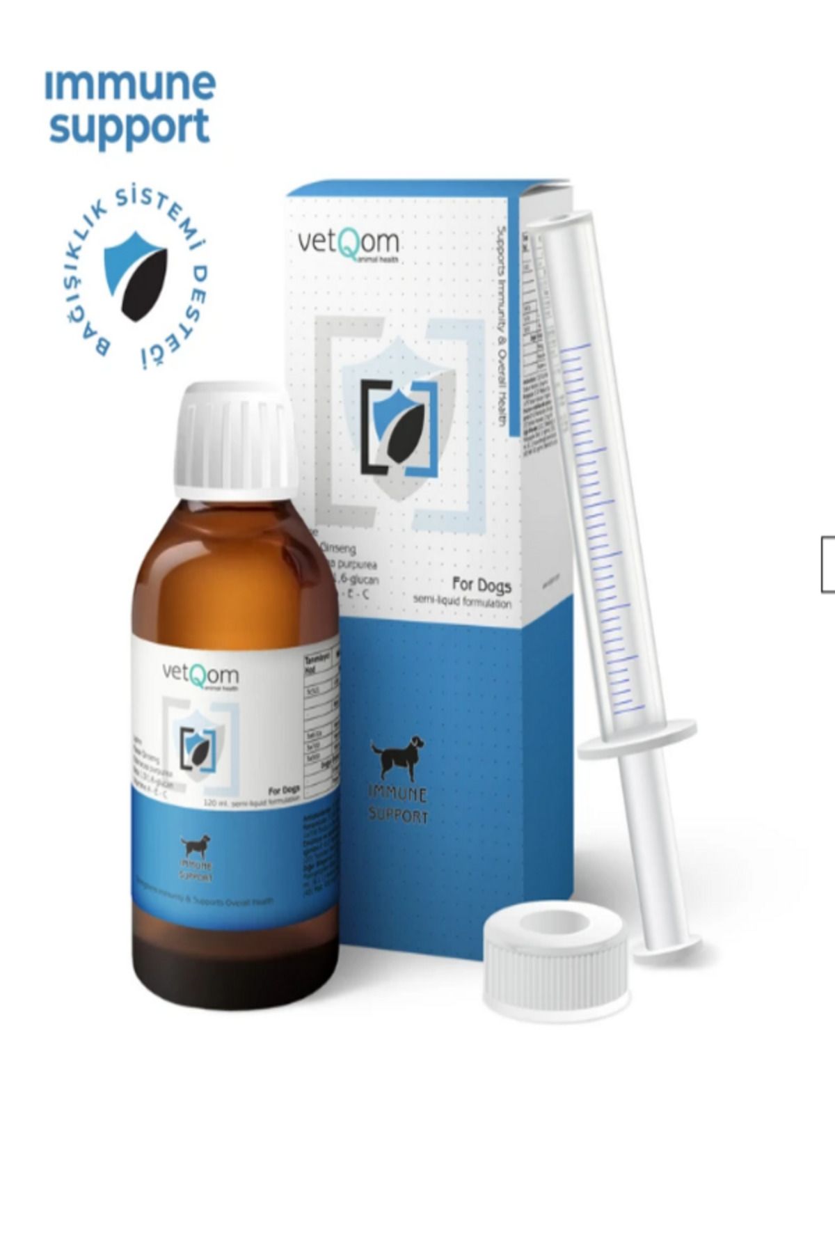 Vetqom Köpek Immune Support – Bağışıklık Sistemi Desteği – 120 ml.