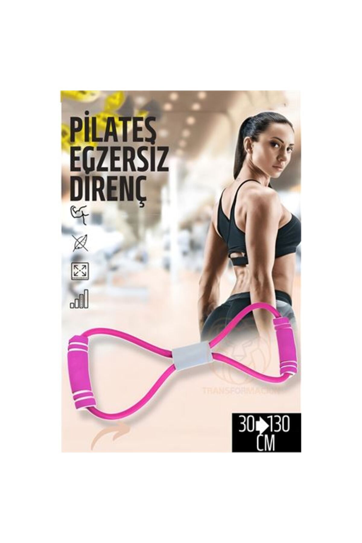 ModaCar Pilates Egzersiz Direnç Lastiği 36-130 cm