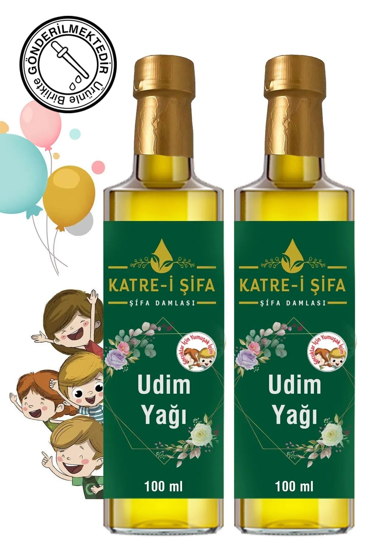 Katre-i Şifa Çocuklar Için Yumuşak Içim Udim Yağı 100 ml 100 ml 2li Ekonomik Set