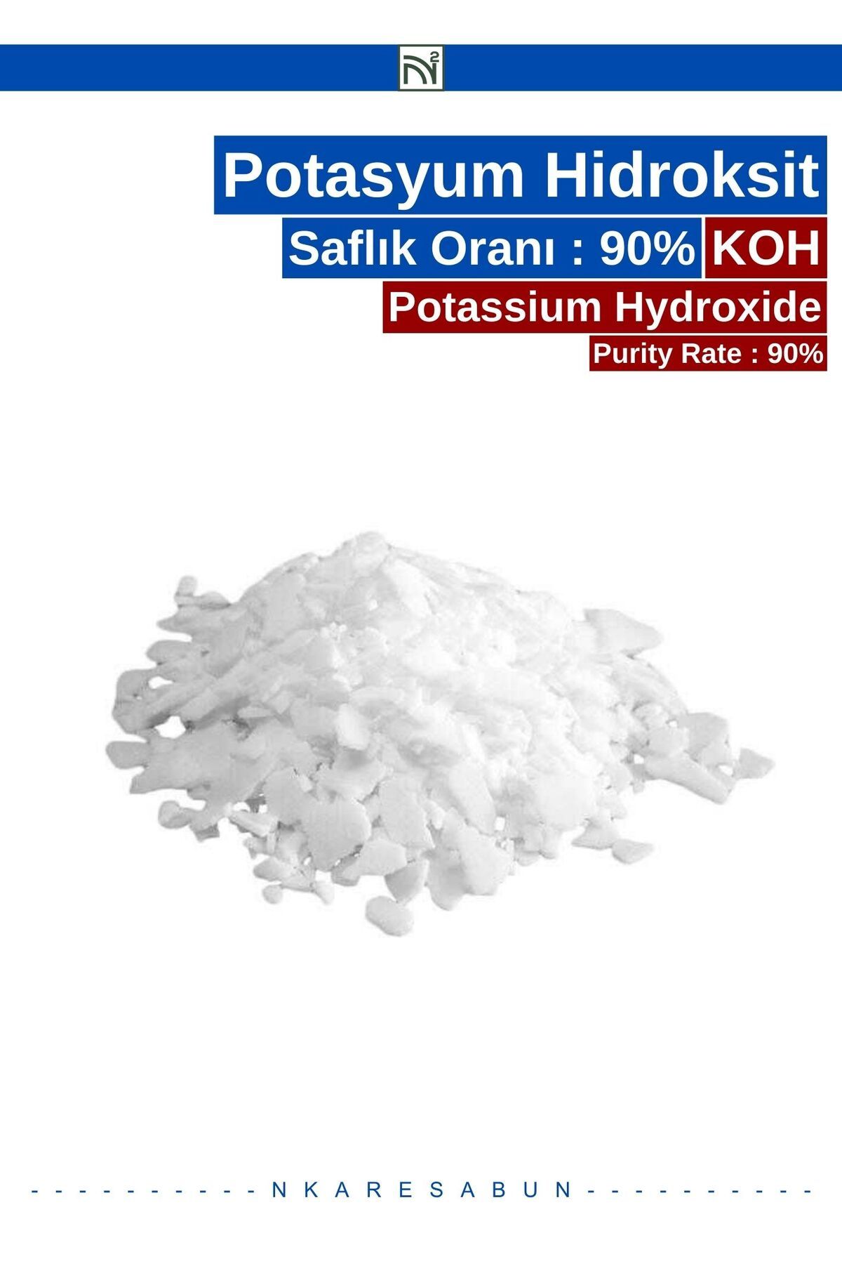 nkare Potasyum Hidroksit %90 Saflık 1 Kg