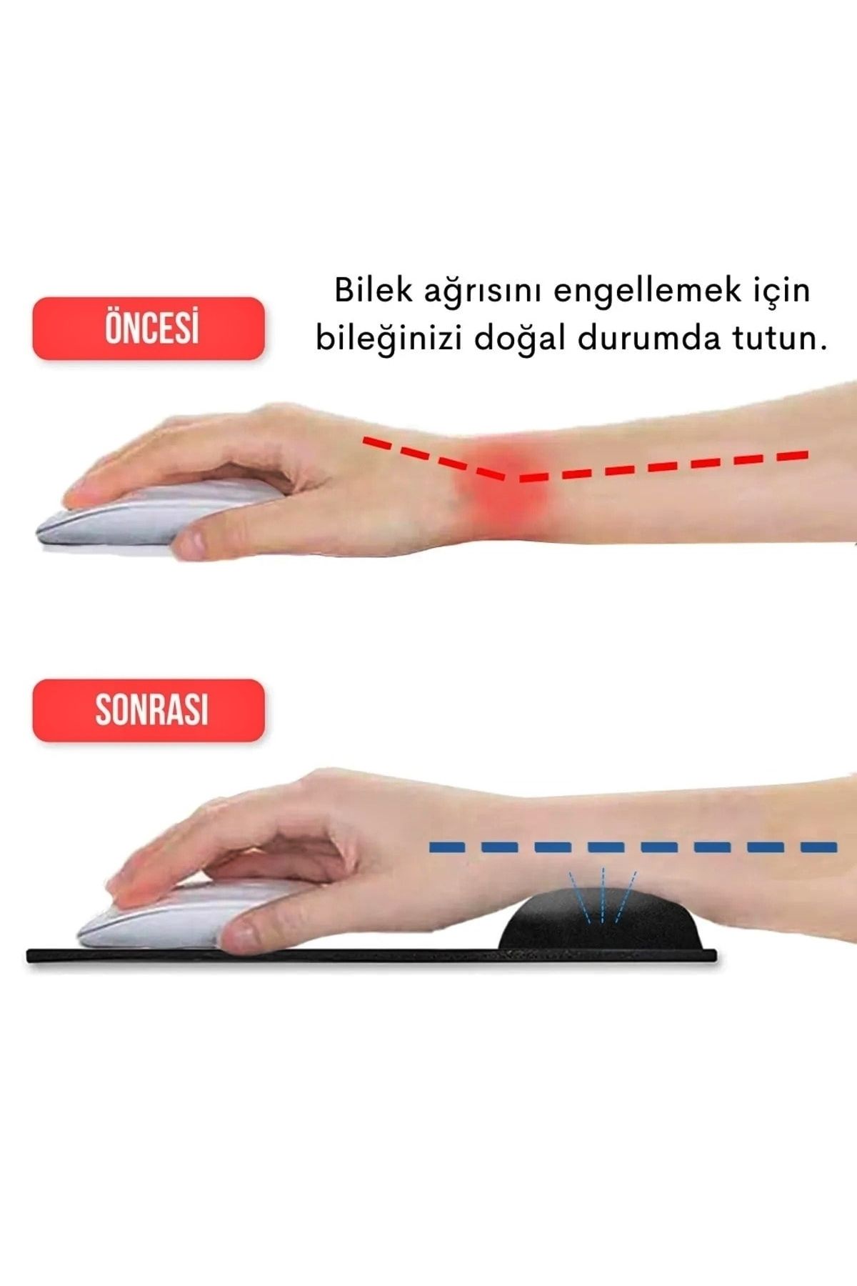 Boldy-Mousepad with Wrist Support - Non-Slip Mouse Pad - Mouse Pad - Rectangular Mouse Pad - Office Mousepad 6