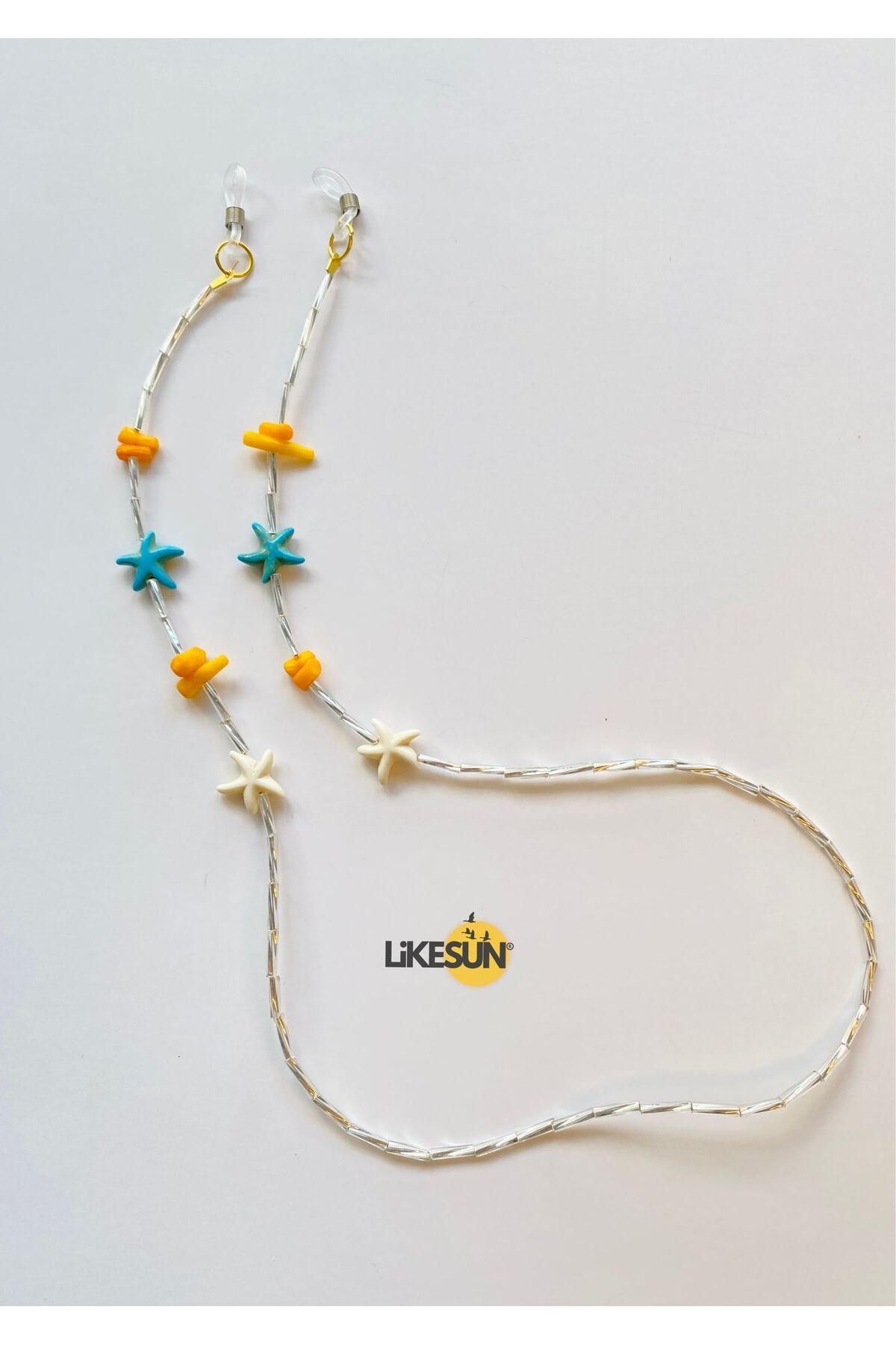 LiKESUN-Natural Stone Turquoise Children's Glasses Strap Eyeglasses Lanyard Glasses Chain 5