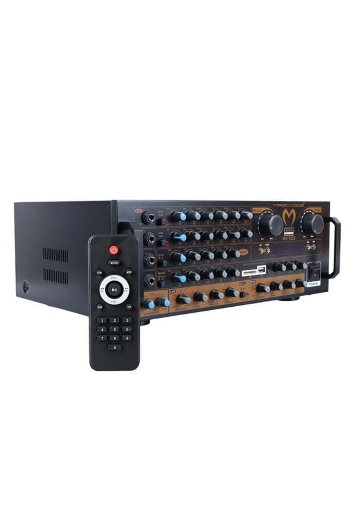 evimera Mv-1232 2*80W Usb/Sd Bt Uk-Balans 4 MiK GiRiŞ-4 Hop Çikişli Stereo Trafosuz Mixer Küp An