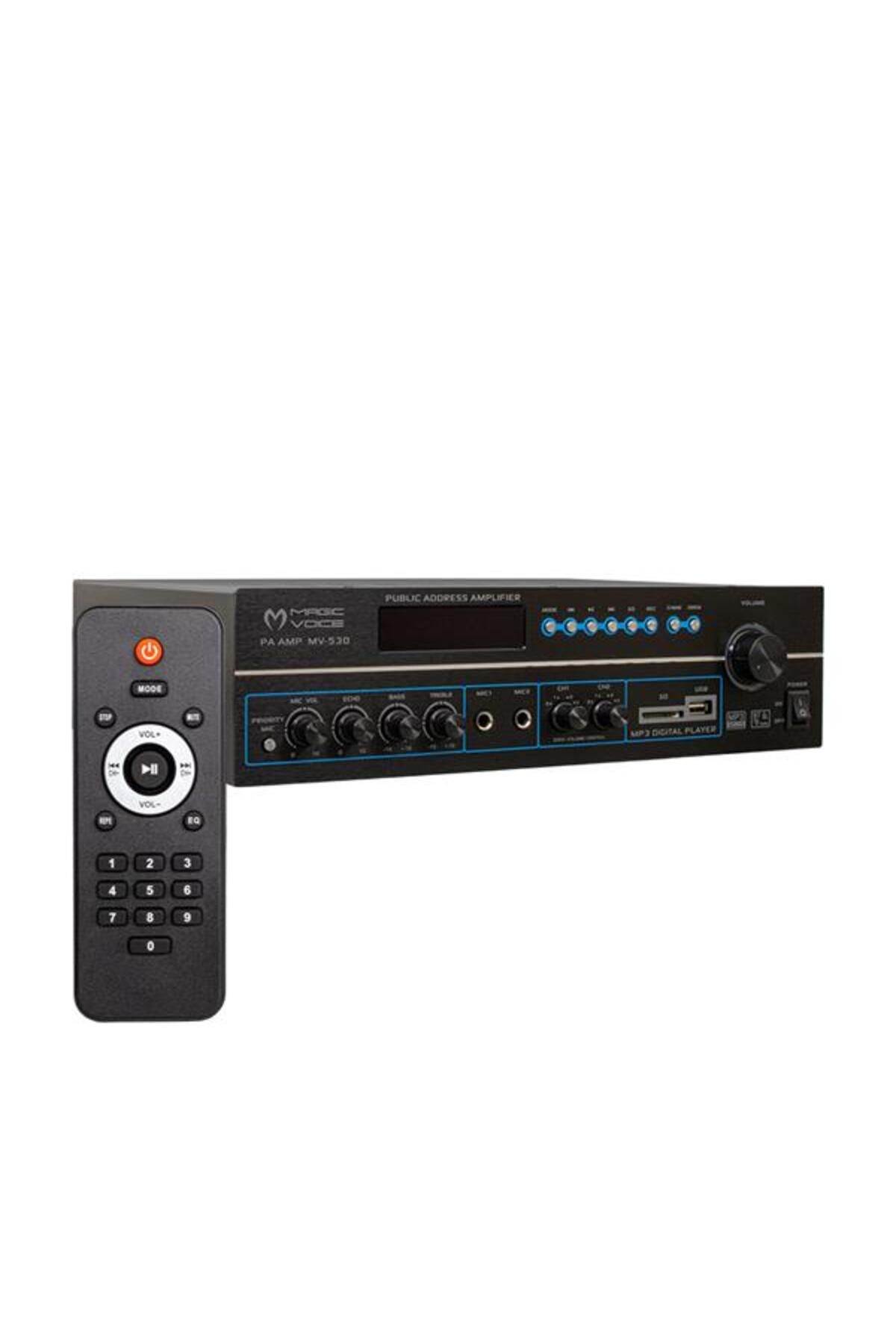 evimera Voice Mv-530 120 Watt Usb/sd/uk Bluetooh 2 Mik Girişli 2 Bölgeli Hat Trafolu Anfi