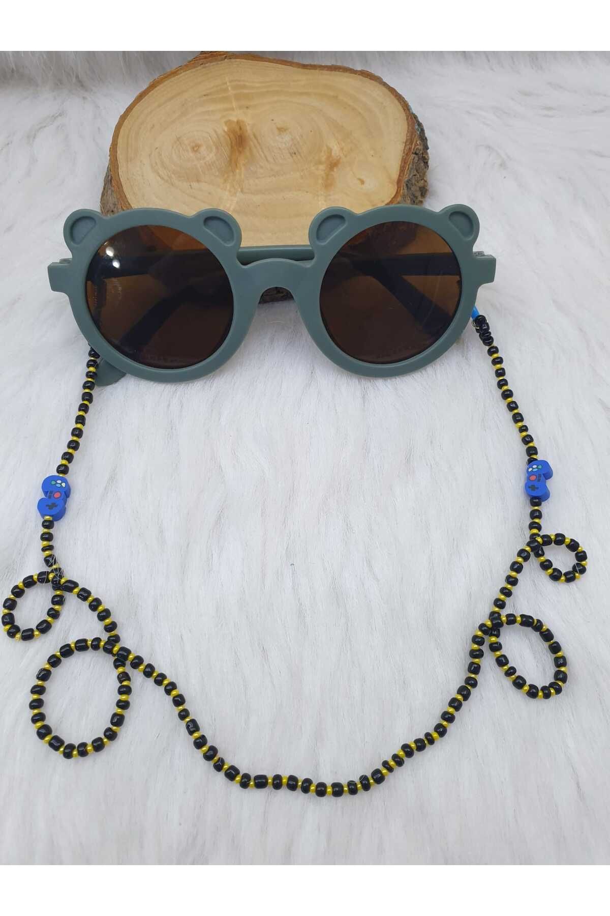 HAPPY HANDMADE-Chain-Game Console Figured Children's Glasses Chain-Glasses Strap Beaded Children's Glasses Chain 2