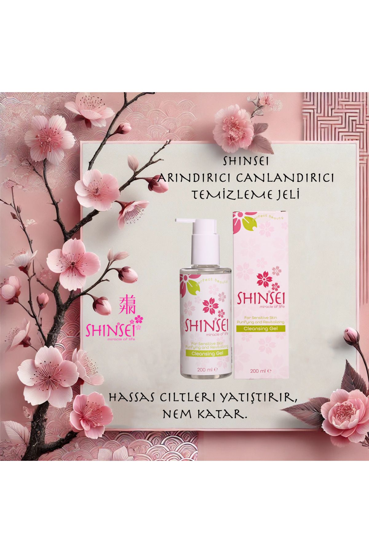 SHINSEI Hassas Ciltler İçin Arındıcı ve Canlandırıcı Temizleme Jeli