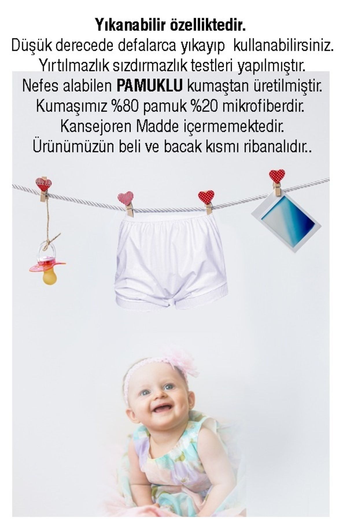 Alzmed 5 - 6 YAŞ Yıkanabilir Bebek Ve Çocuk Için Bez Üstü Slip Hasta Mesane Emici Külot fotoğrafı 7 (önizleme)