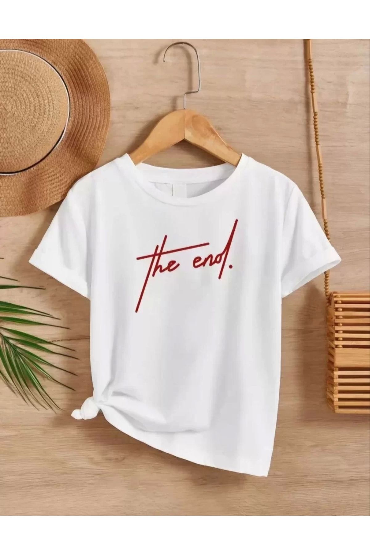 AE Stil Çocuk Unisex Baskılı T-Shirt - Beyaz