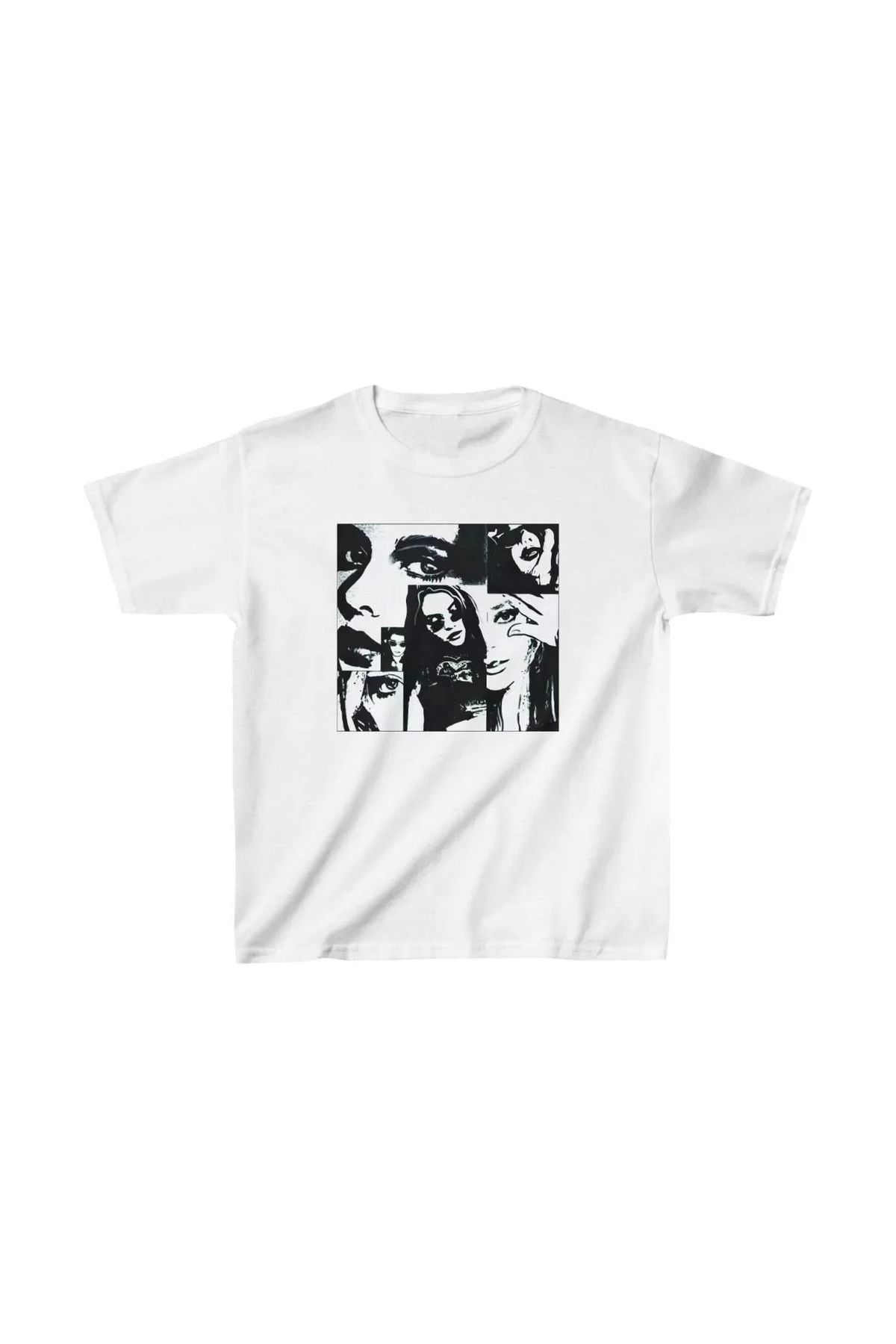 AE Stil Unisex Çocuk Baskılı T-Shirt - Beyaz