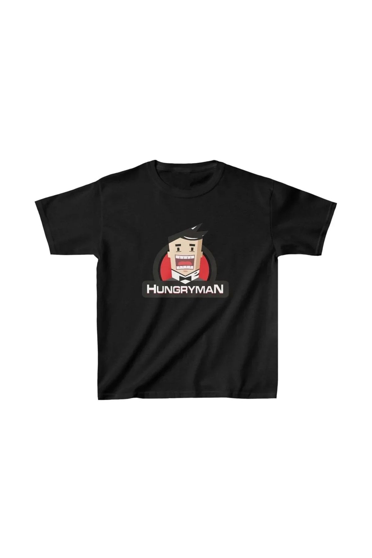 AE Stil Unisex Çocuk Baskılı T-Shirt - Siyah