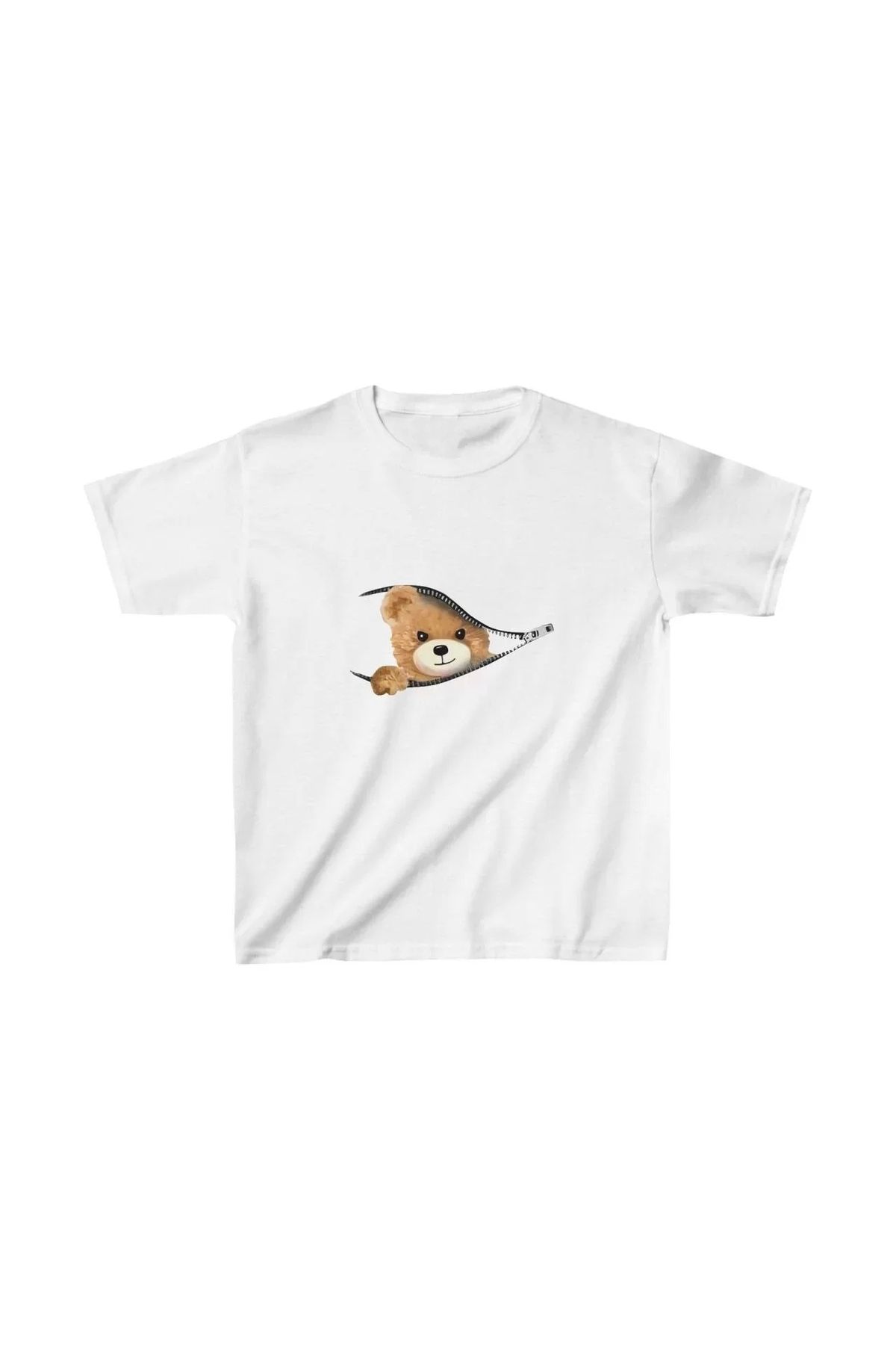 AE Stil Unisex Çocuk Baskılı T-Shirt - Beyaz