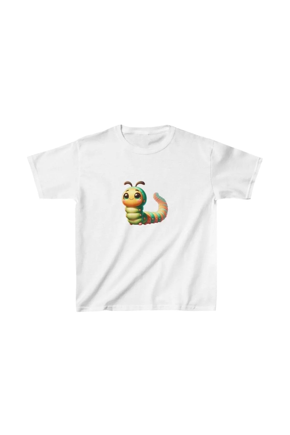 AE Stil Unisex Çocuk Baskılı T-Shirt - Beyaz