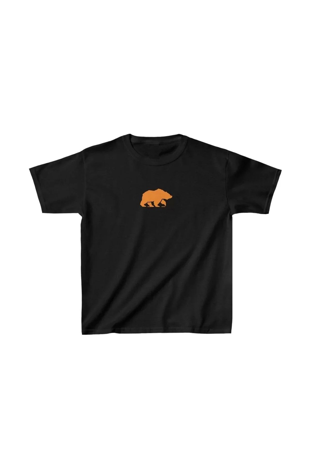 AE Stil Unisex Çocuk Baskılı T-Shirt - Siyah