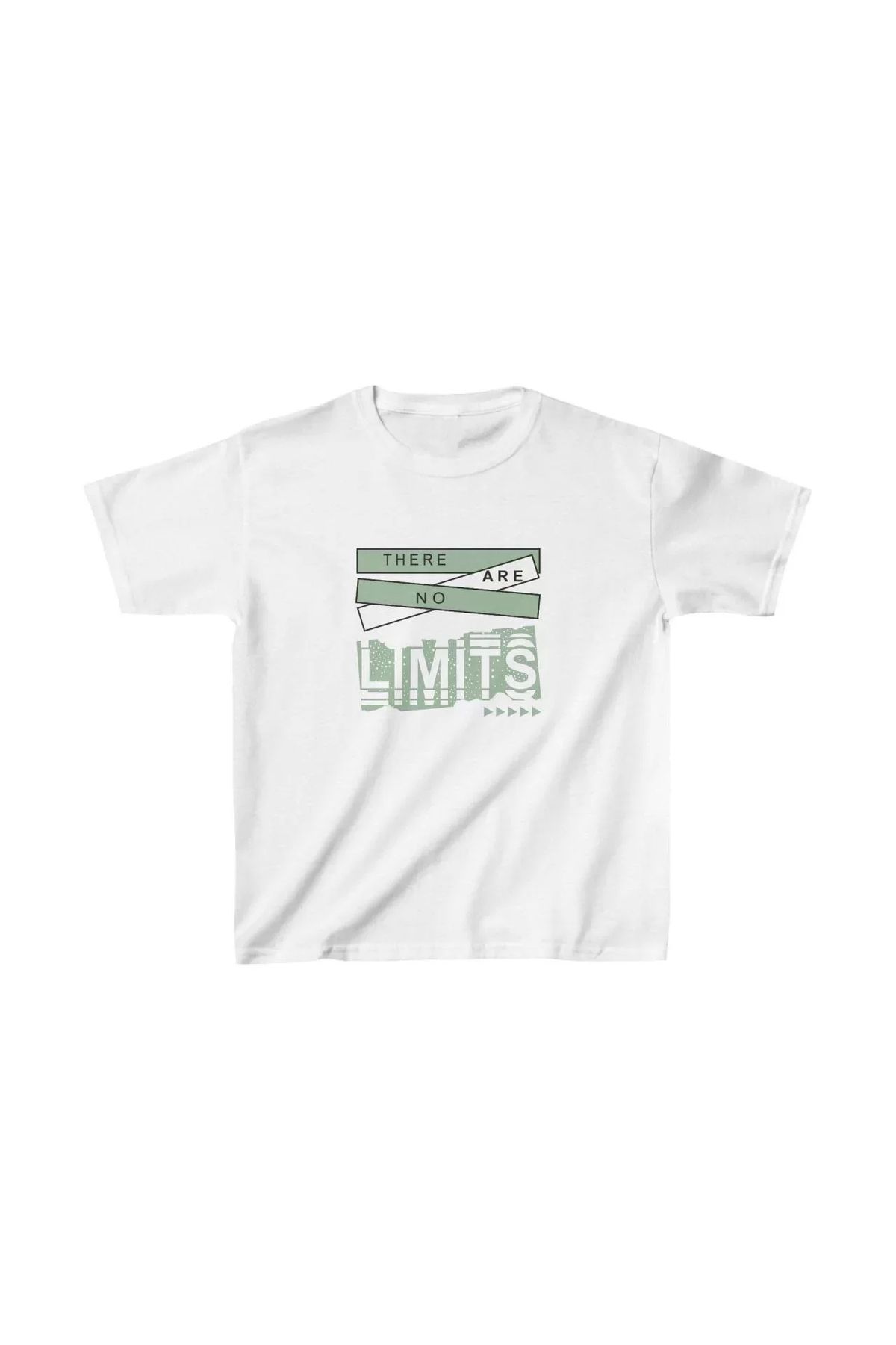 AE Stil Unisex Çocuk Baskılı T-Shirt - Beyaz