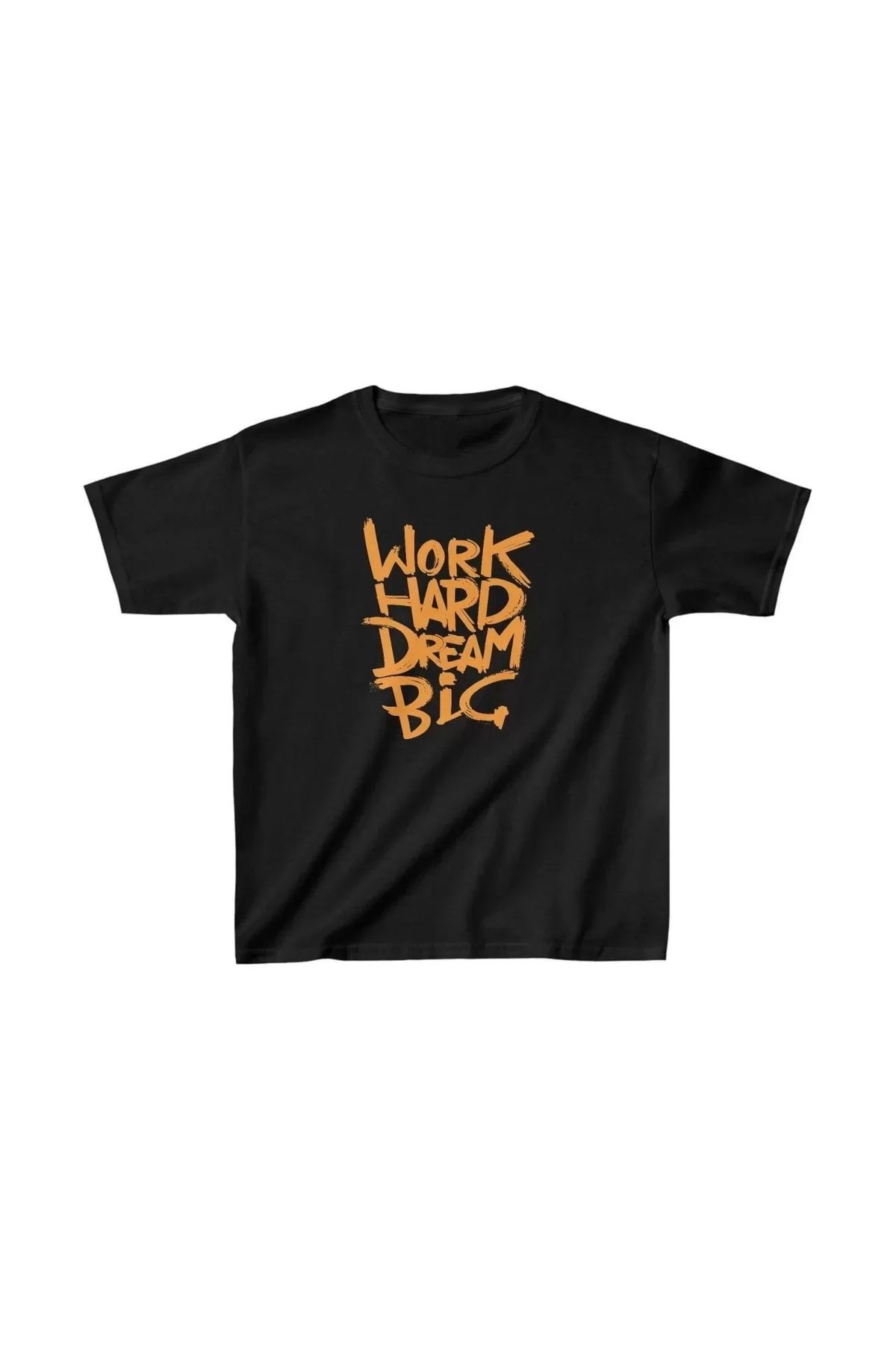 AE Stil Unisex Çocuk Baskılı T-Shirt - Siyah
