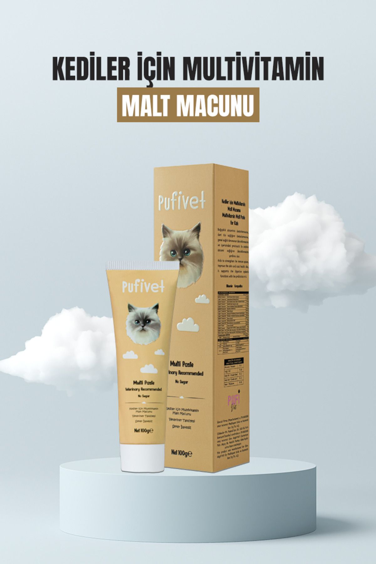 PufiVet Multivitamin Kedi Maltı| Bağışıklık Sistemi Destekleyici