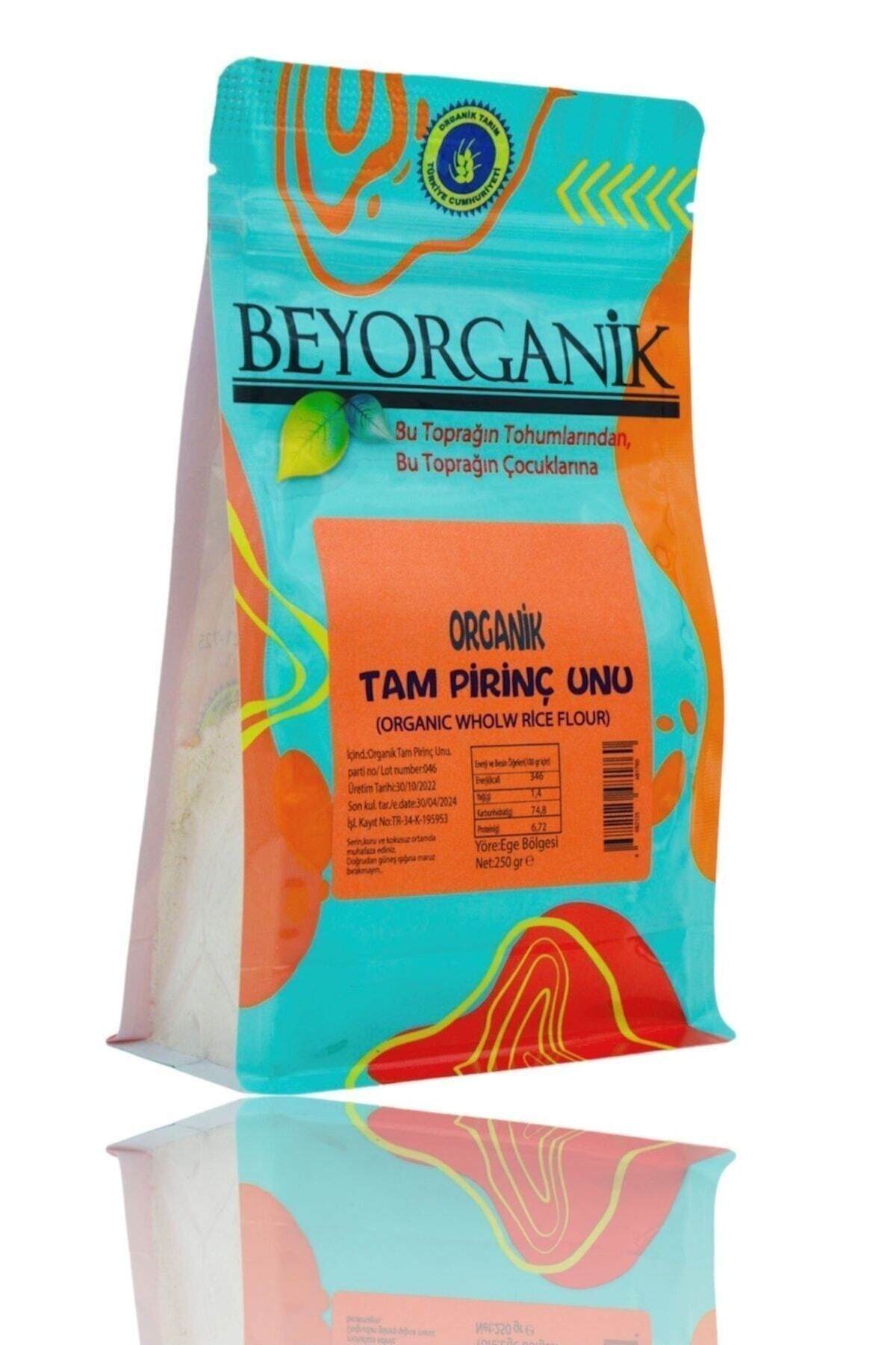 BEYORGANİK Organik Tam Pirinç Unu 250gr +6ay Bebek Ek Gıdası