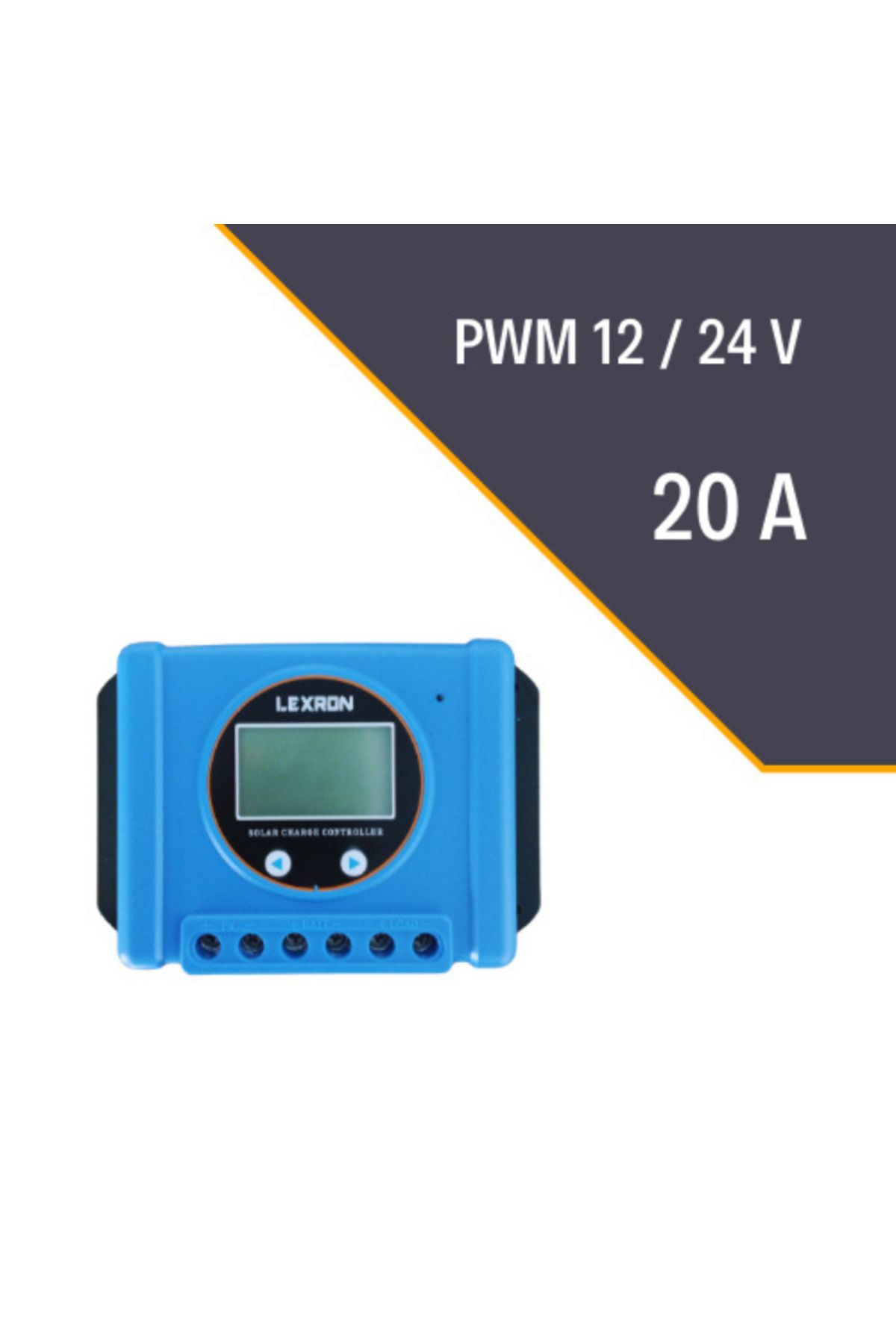Lexron 20A Amper PWM Solar Güneş Akü Şarj Kontrol Cihazı
