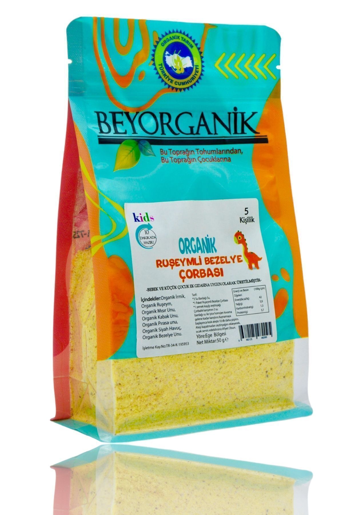 BEYORGANİK Organik Ruşeymli Bezelye Çorbası 50gr (10 Dakikada Hazır)