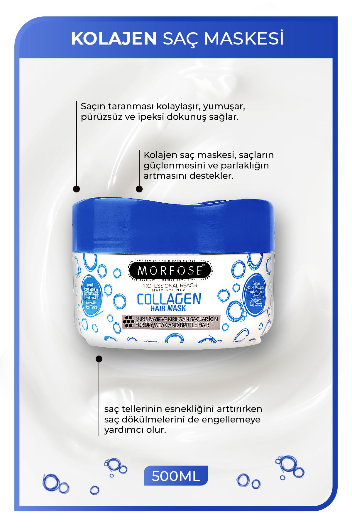 Morfose-Collagen Hair Mask 500 ml 2