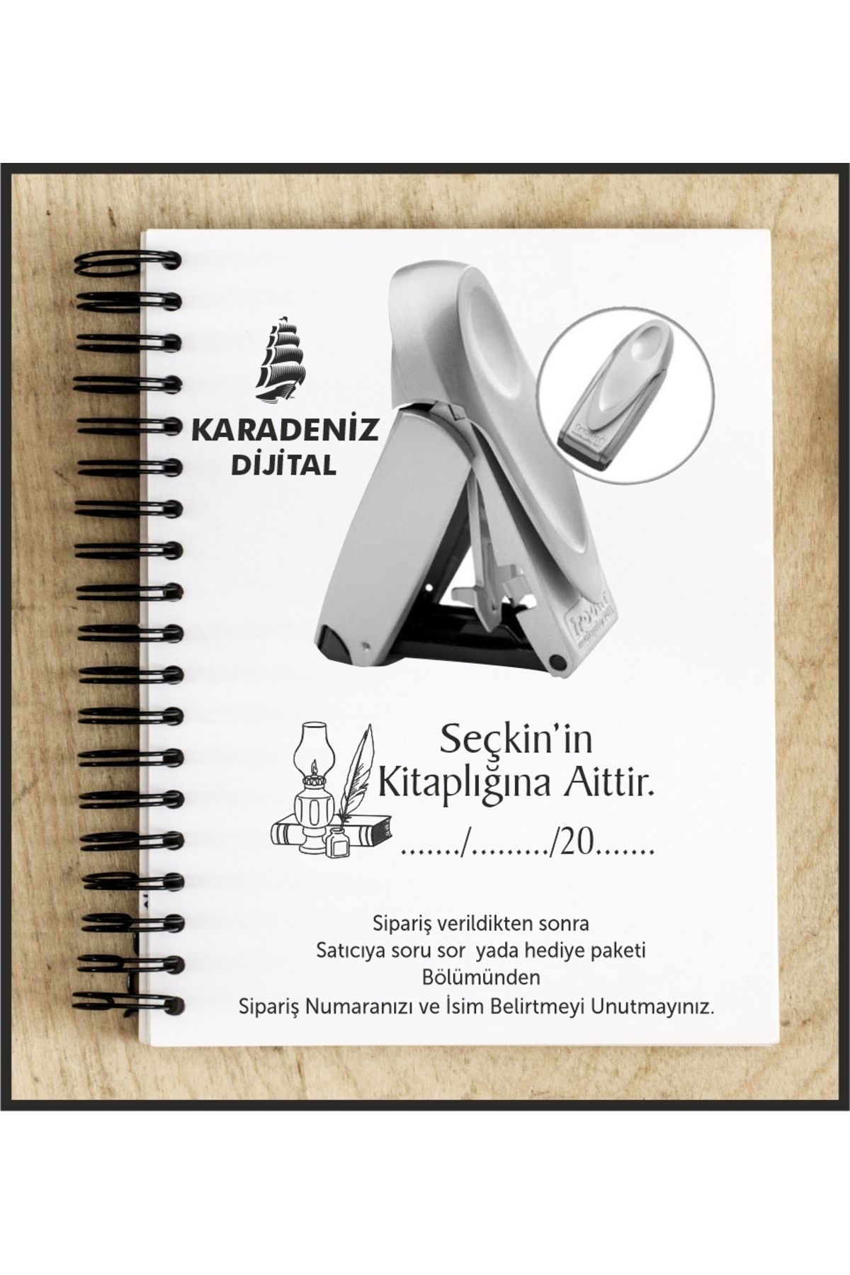 KARADENİZ DİJİTAL KİTAP KAŞESİ - KÜTÜPHANE KAŞESİ ve KİŞİYE ÖZEL KAŞE 9411 9988