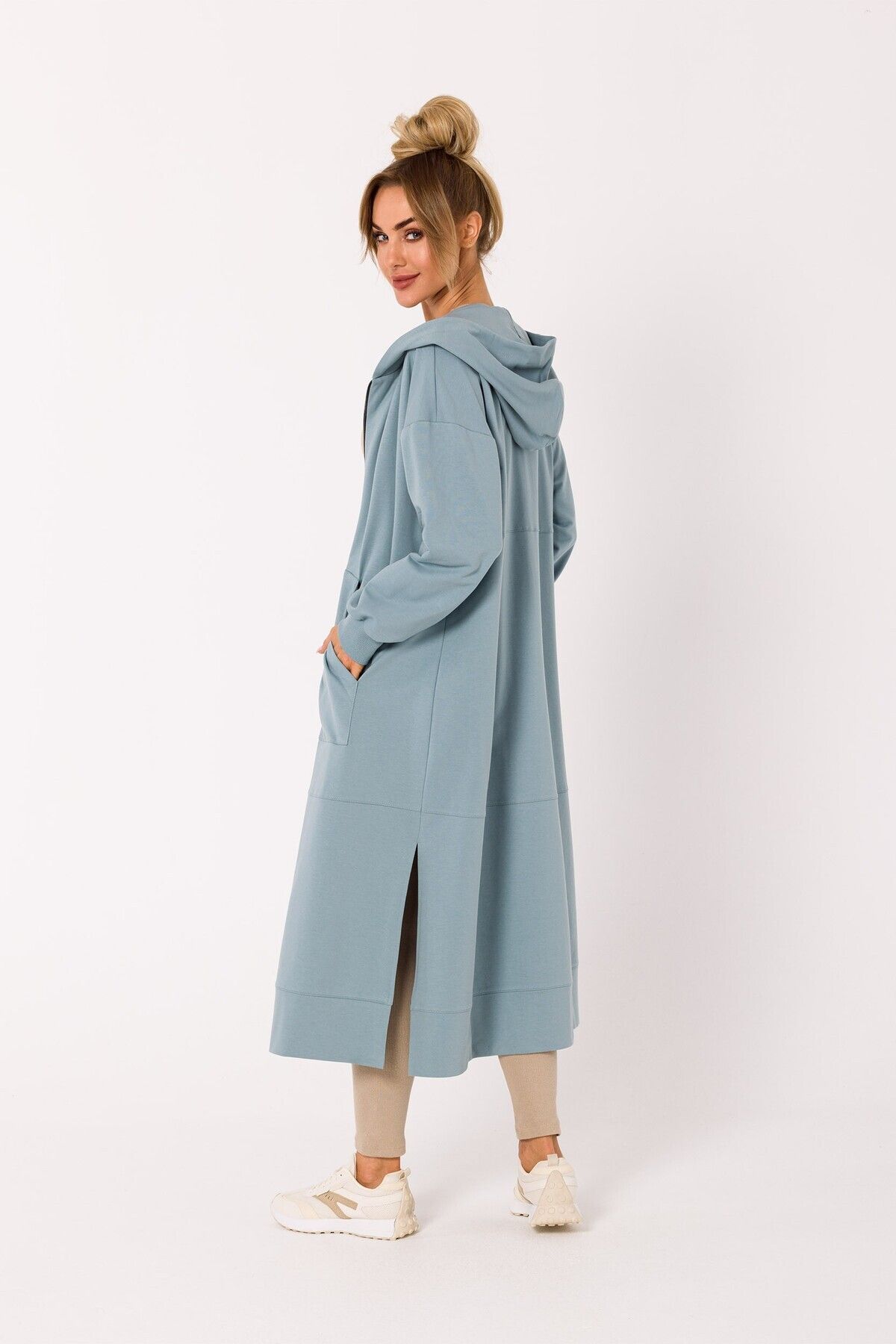 Made of Emotion-Long hoodie with side slits 2